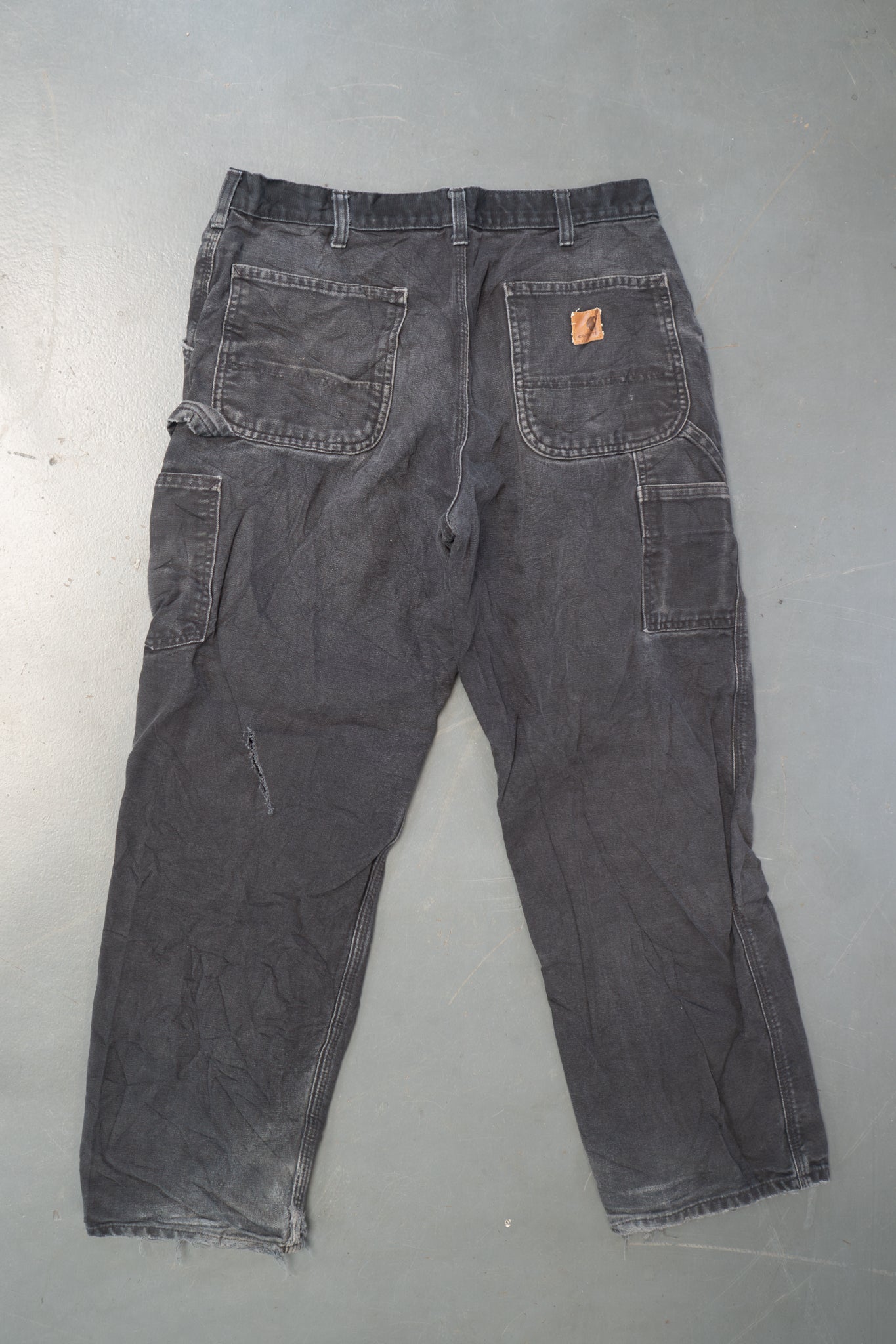 True Vintage Carhartt Carpenter Trousers – Black, w34,L40 Regular (1990s)