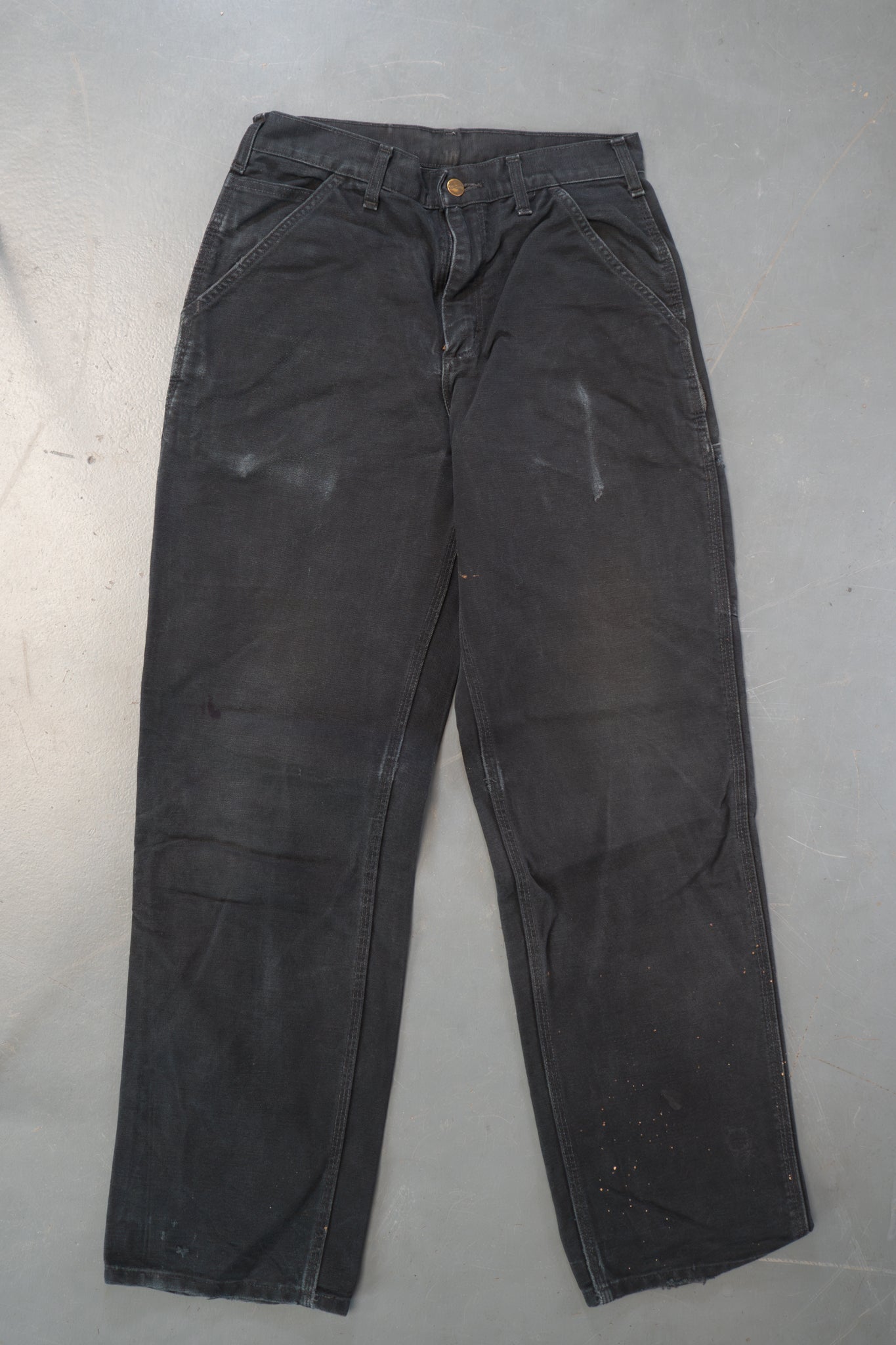 True Vintage Carhartt Carpenter Trousers – Black, w28,L31 Regular (1990s)