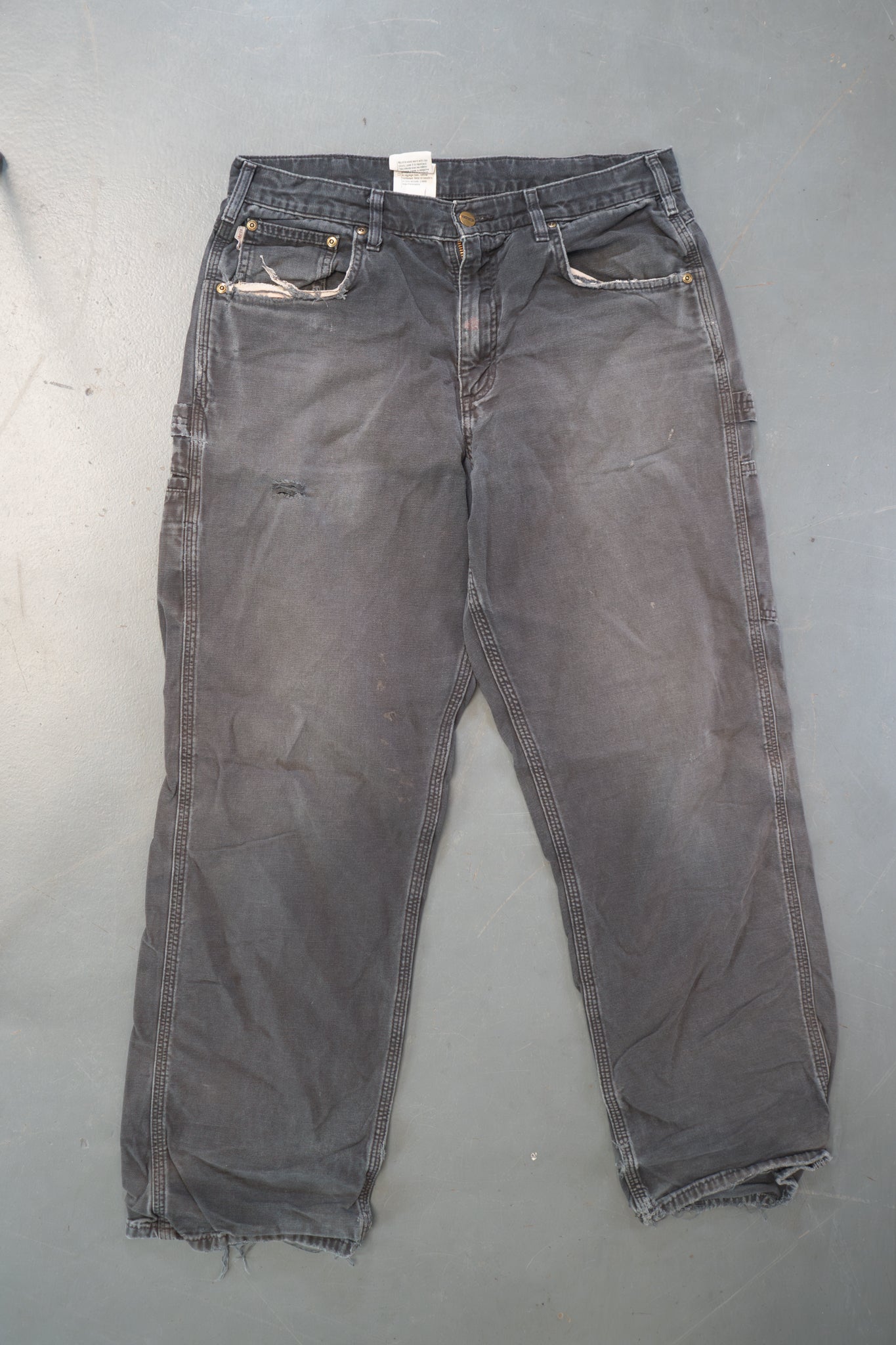True Vintage Carhartt Carpenter Trousers – Black, w32,L30 Regular (1990s)