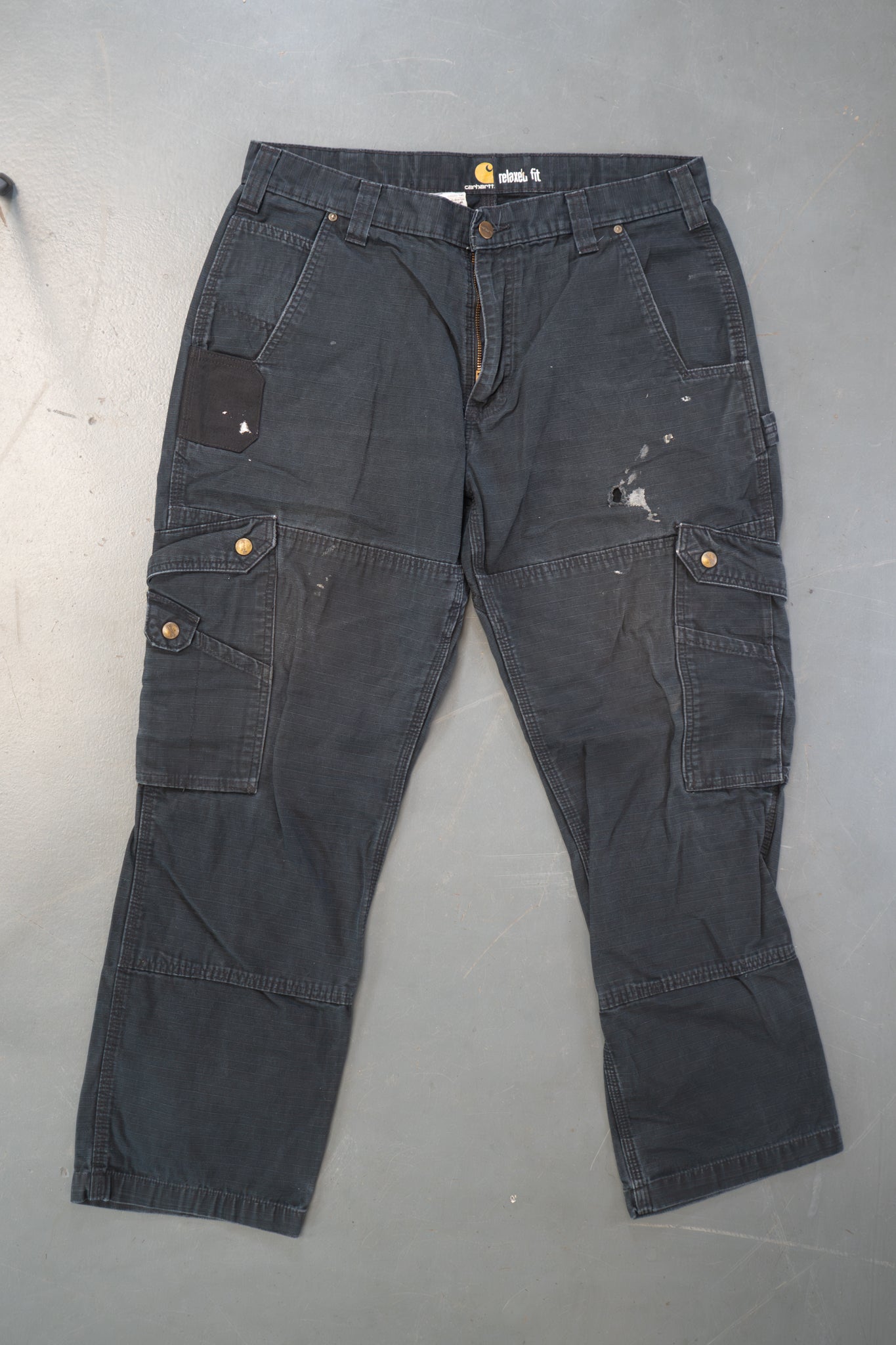 True Vintage Carhartt Carpenter Trousers – Black, w34,L29 Regular (1990s)