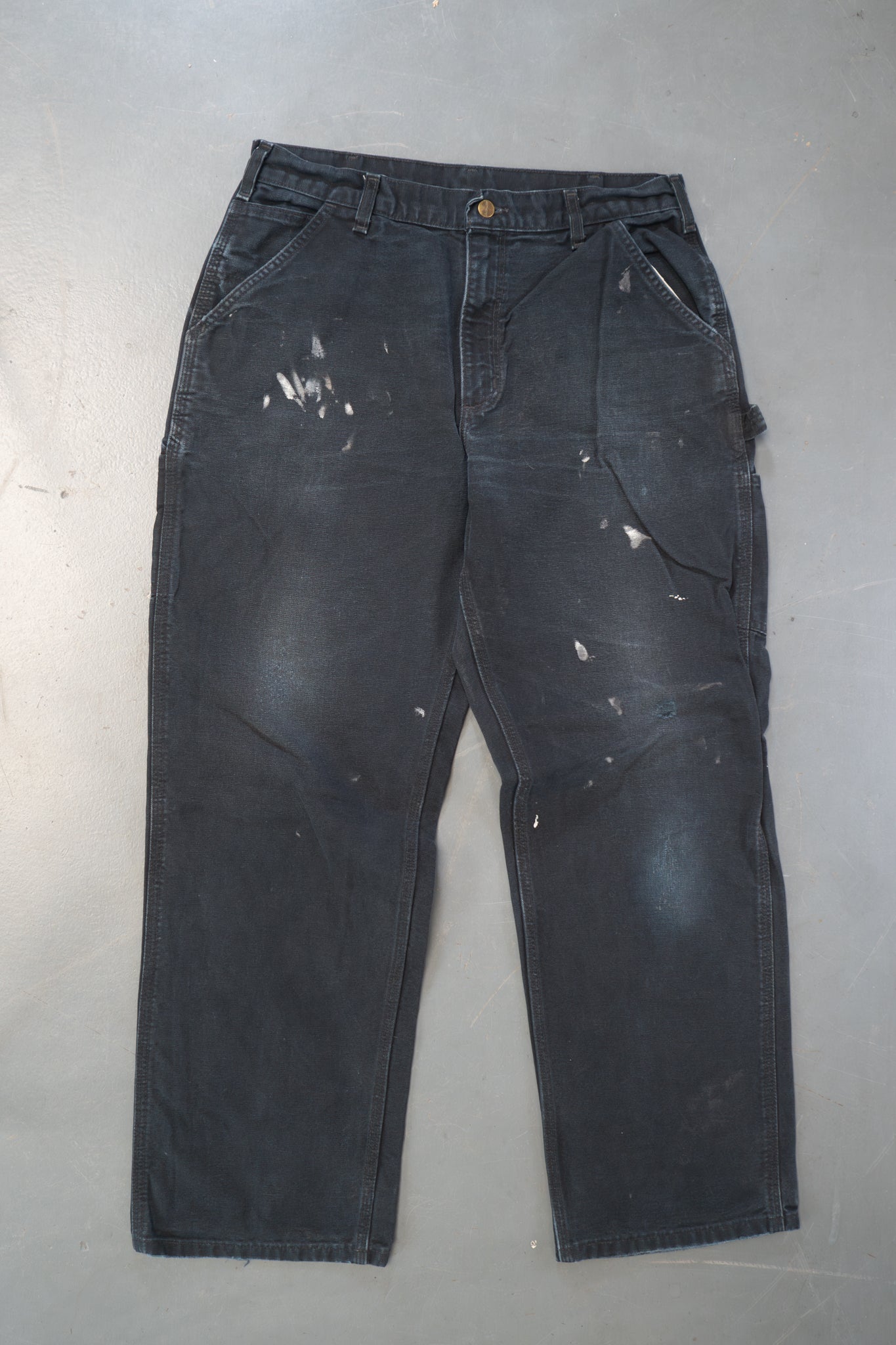 True Vintage Carhartt Carpenter Trousers – Black, w32,L30 Regular (1990s)