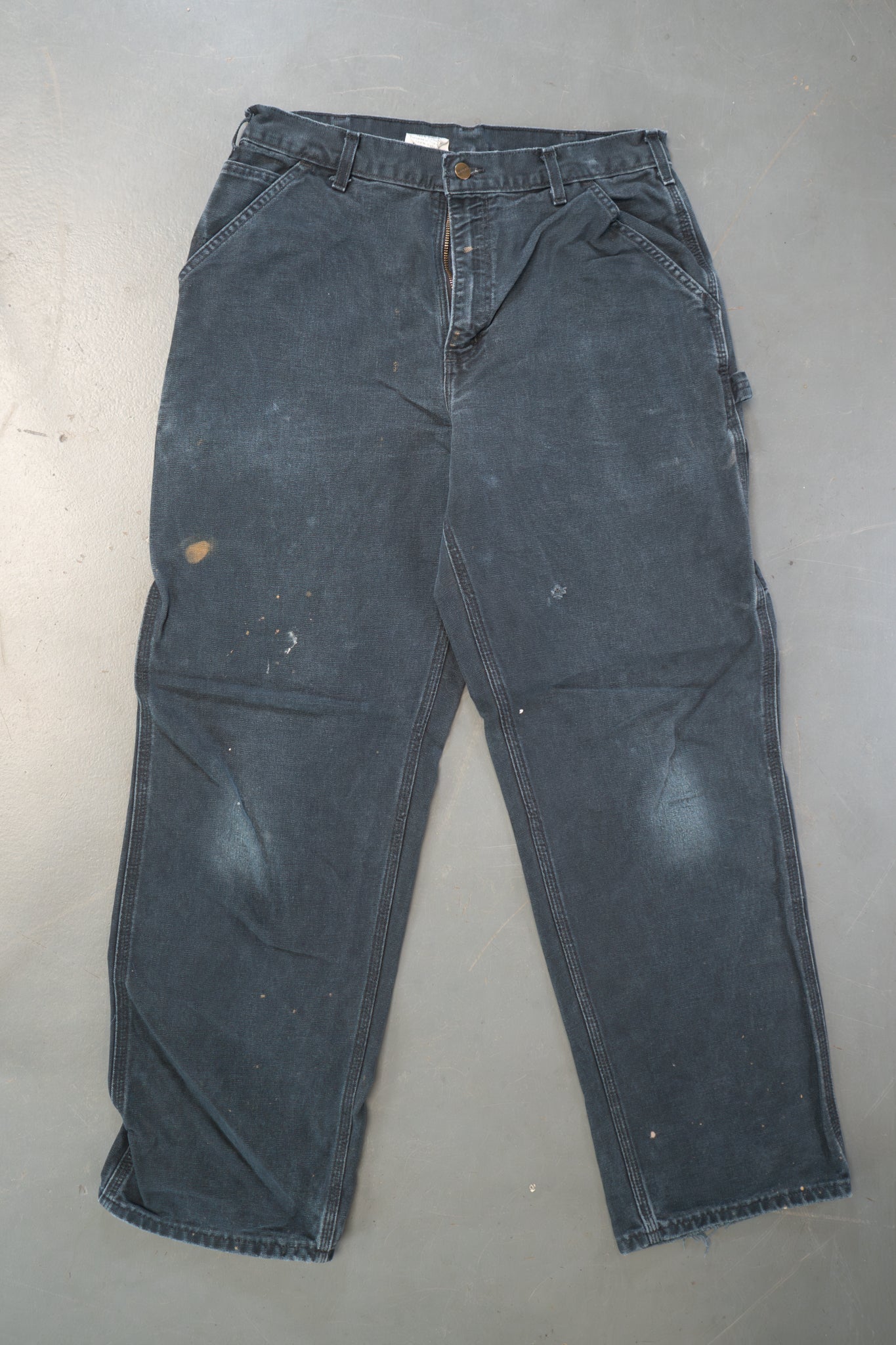 True Vintage Carhartt Carpenter Trousers – Black, w32,L30 Regular (1990s)