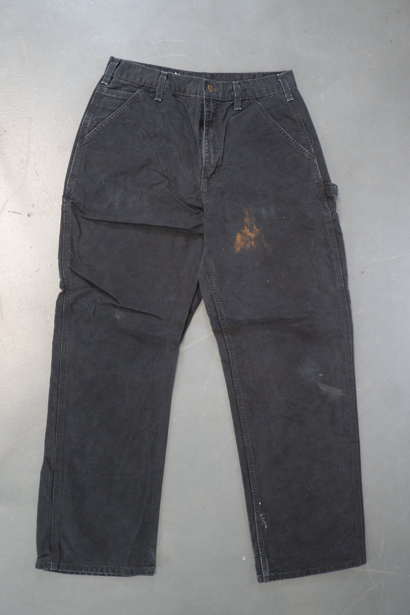 True Vintage Carhartt Carpenter Trousers – Black, w30,L30 Regular (1990s)