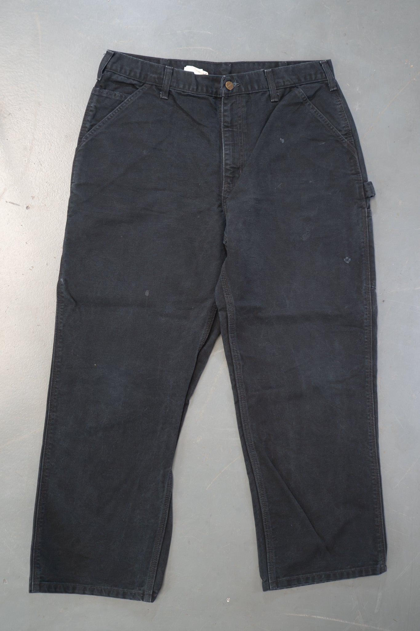 True Vintage Carhartt Carpenter Trousers – Black, w34,L29 Regular (1990s)