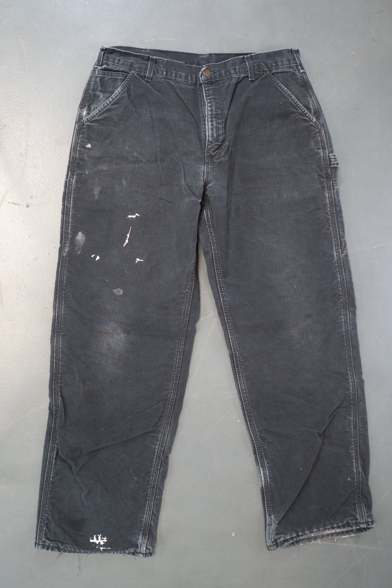True Vintage Carhartt Carpenter Trousers – Black, w34,L31 Regular (1990s)