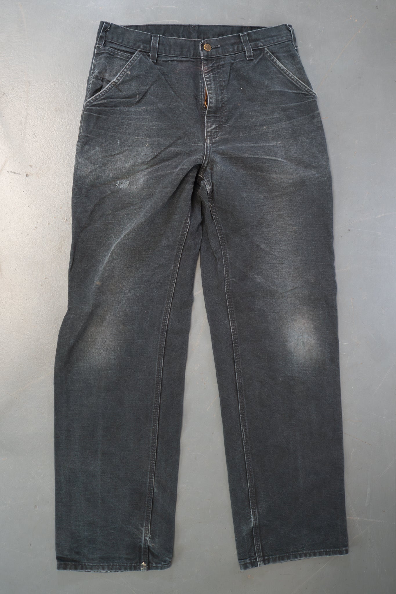 True Vintage Carhartt Carpenter Trousers – Black, w32,L34 Regular (1990s)