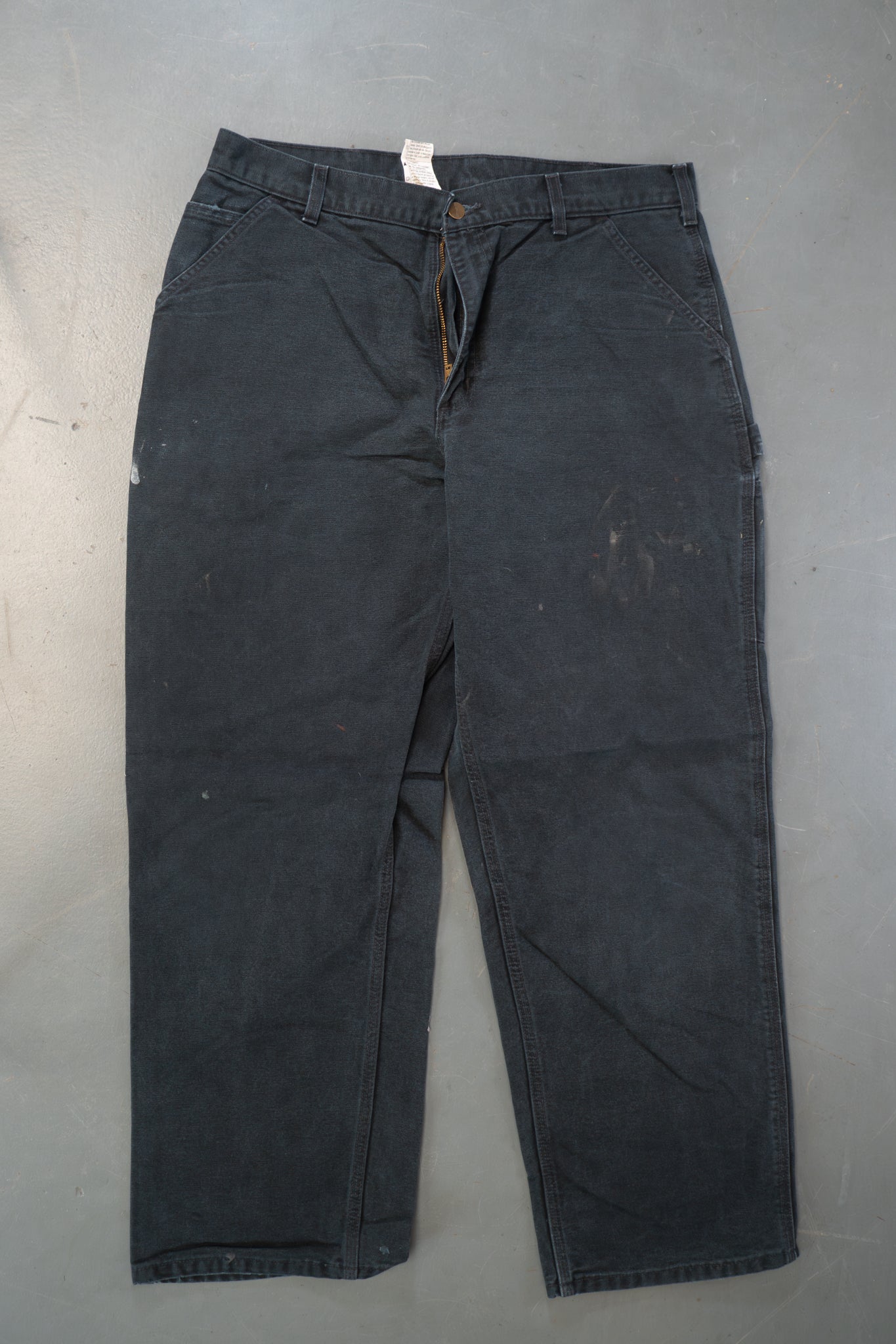 True Vintage Carhartt Carpenter Trousers – Black, w34,L30 Regular (1990s)