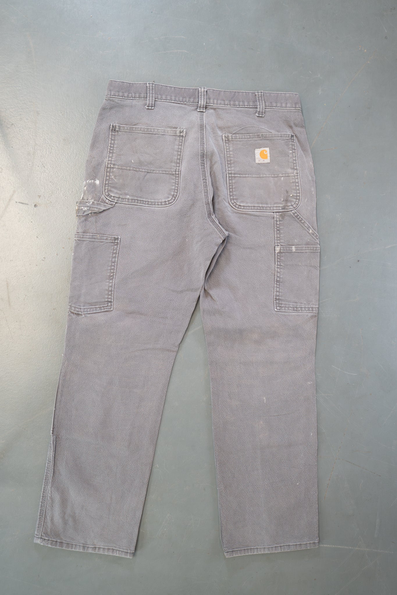 True Vintage Carhartt Carpenter Trousers - Double knee – Grey, w32,L28 Regular (1990s)