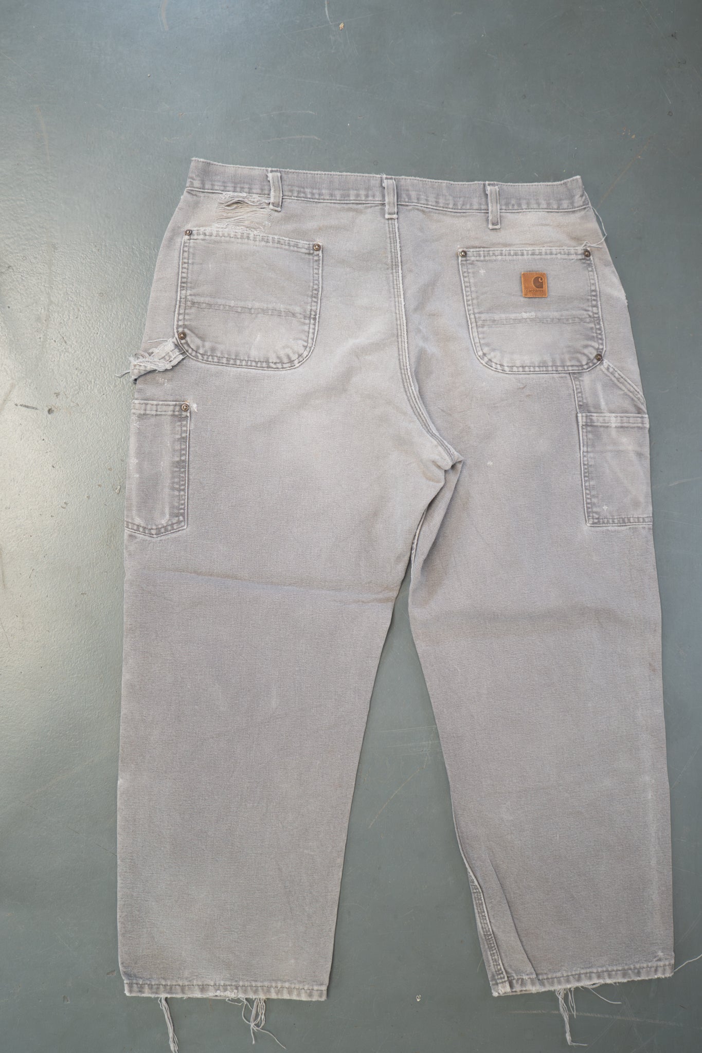True Vintage Carhartt Carpenter Trousers - Double knee  – Grey, w38,L27 Regular (1990s)