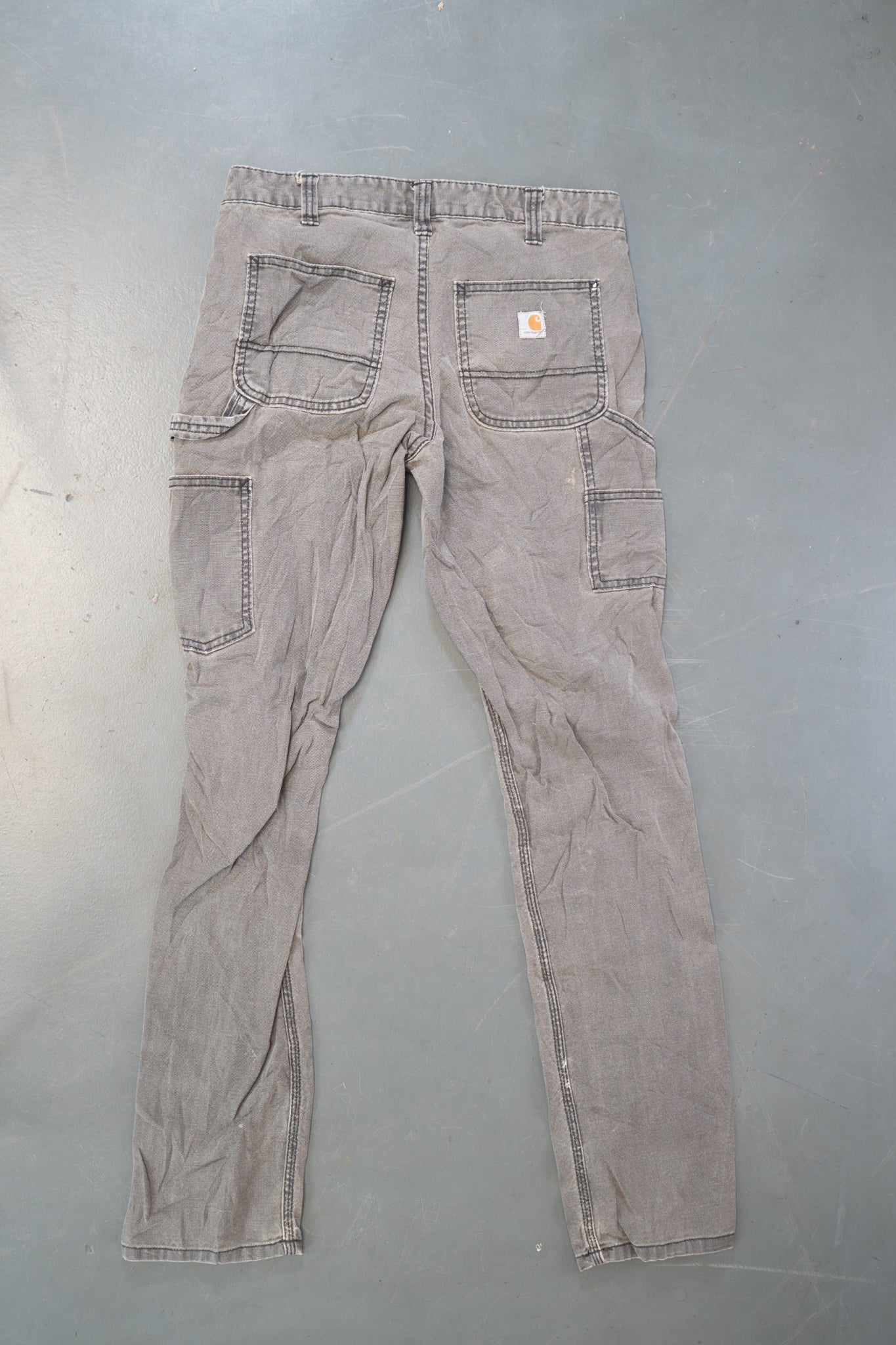 True Vintage Carhartt Carpenter Trousers - Double knee  – Grey, w30,L31 Regular (1990s)