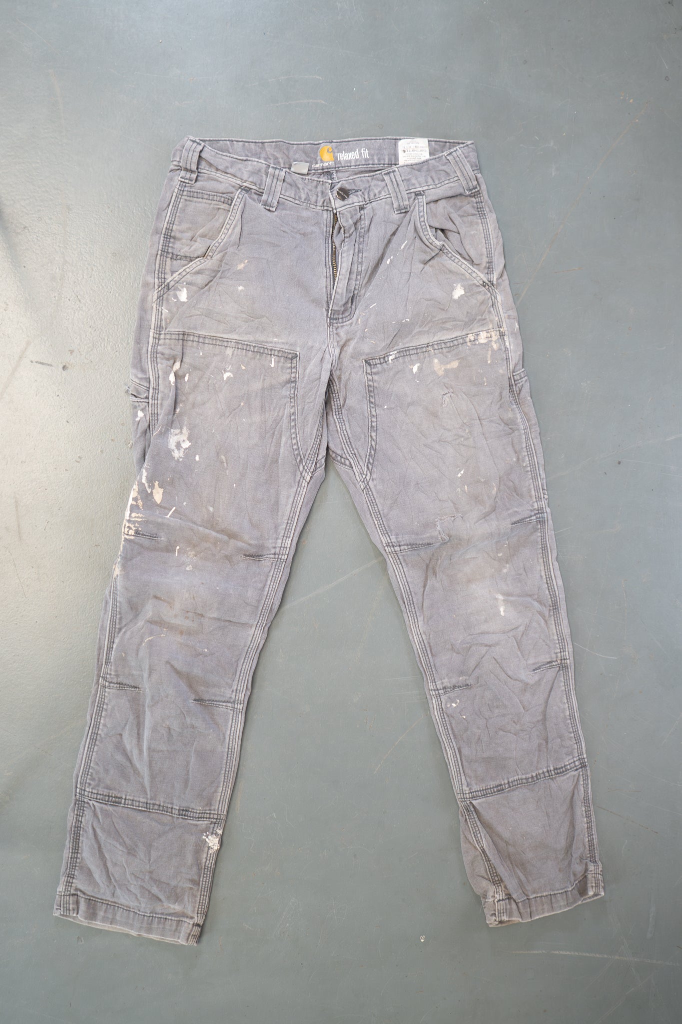 True Vintage Carhartt Carpenter Trousers - Double knee – Grey, w30,L28 Regular (1990s)