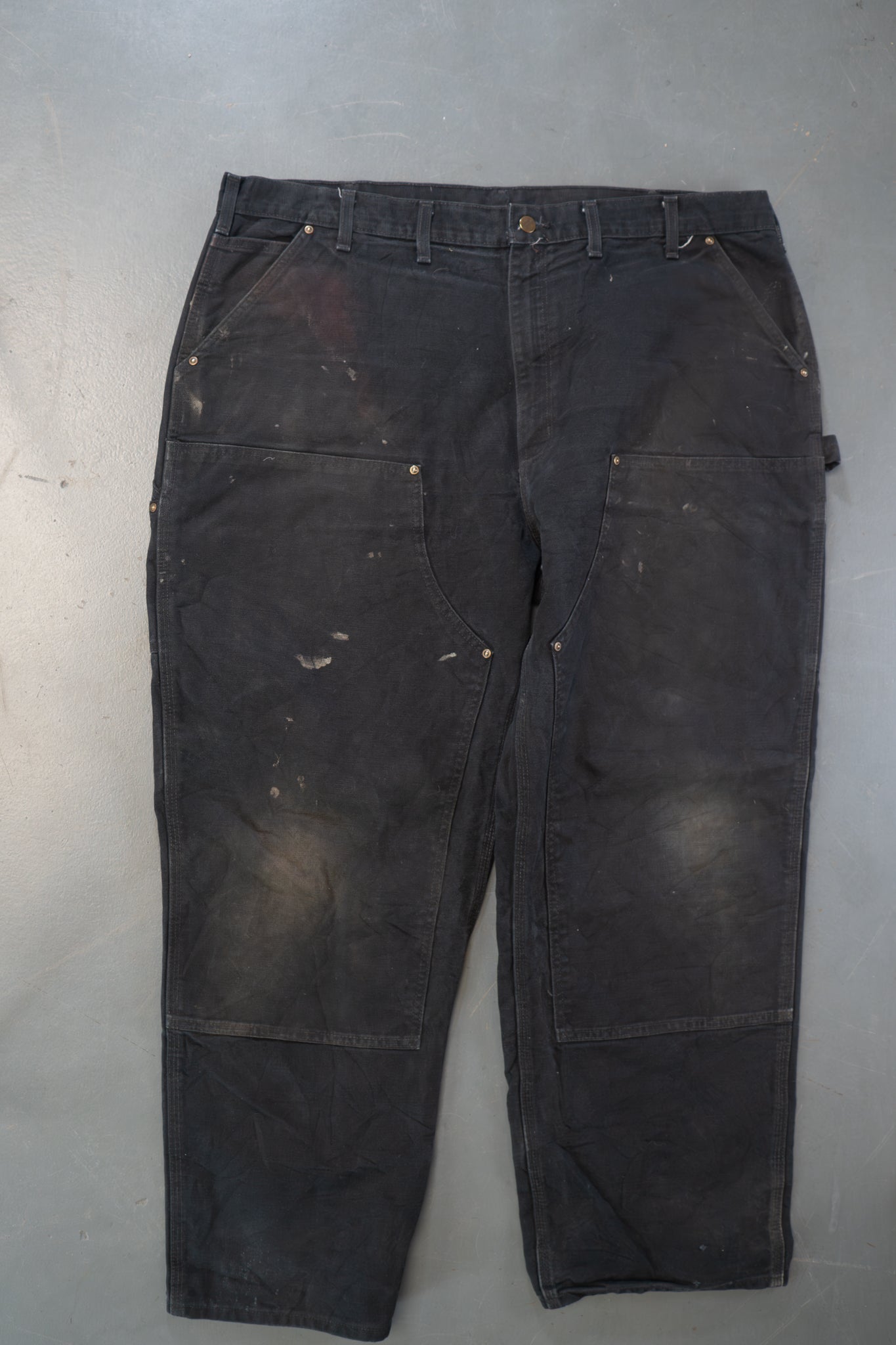 True Vintage Carhartt Carpenter Trousers - Double knee  – Black, w42,L40 Regular (1990s)
