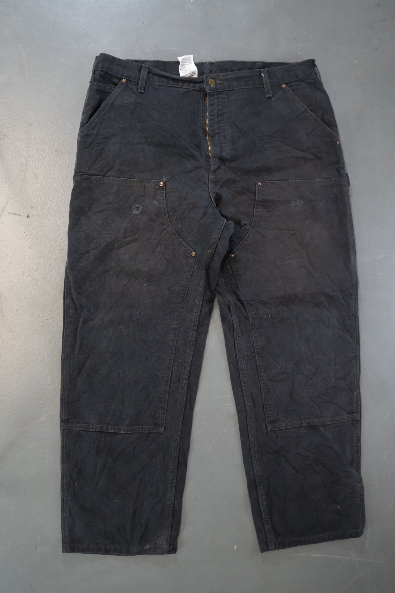 True Vintage Carhartt Carpenter Trousers - Double knee – Black, w40,L30 Regular (1990s)
