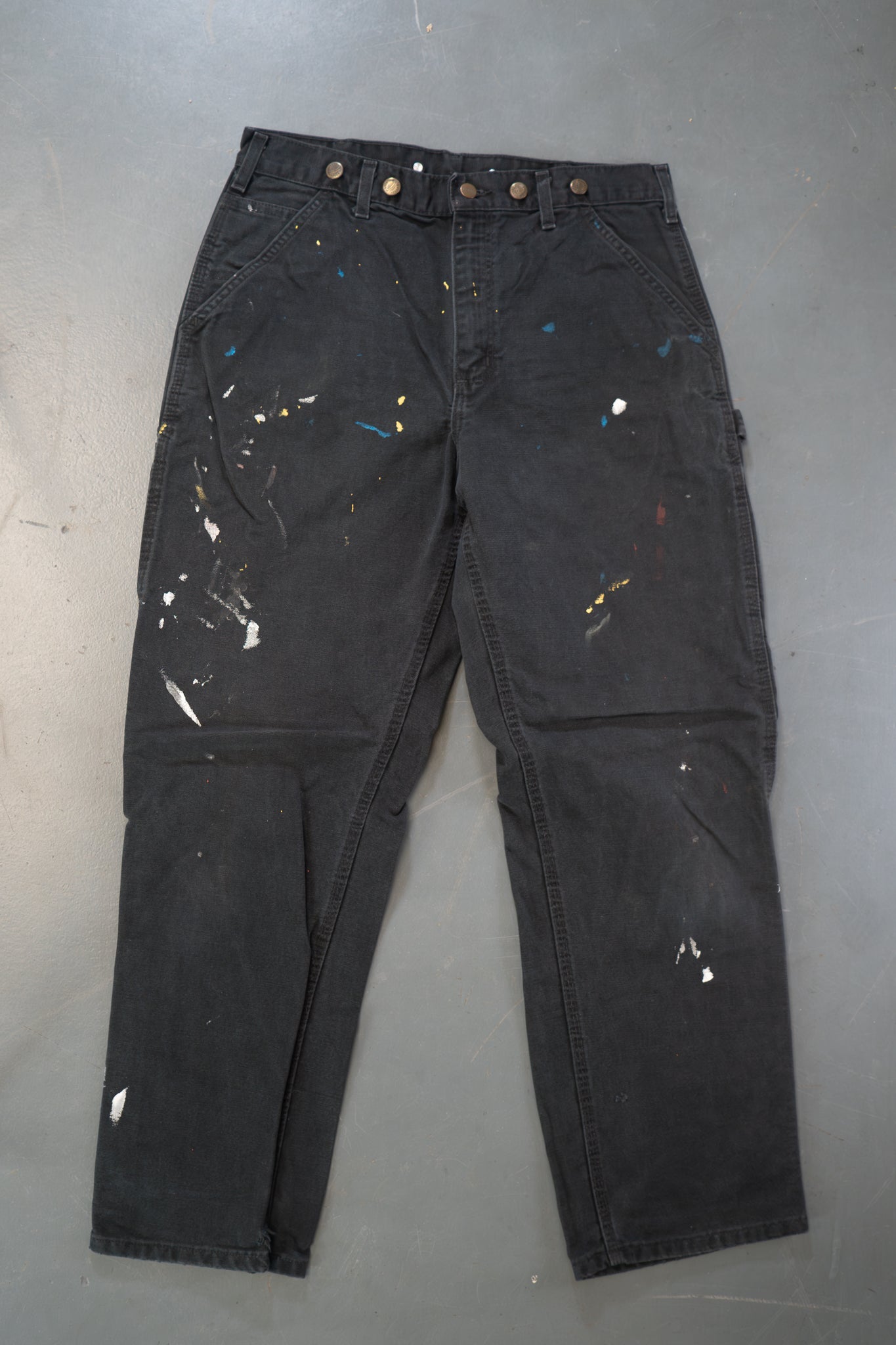 True Vintage Carhartt Carpenter Trousers – Black, w32,L31 Regular (1990s)