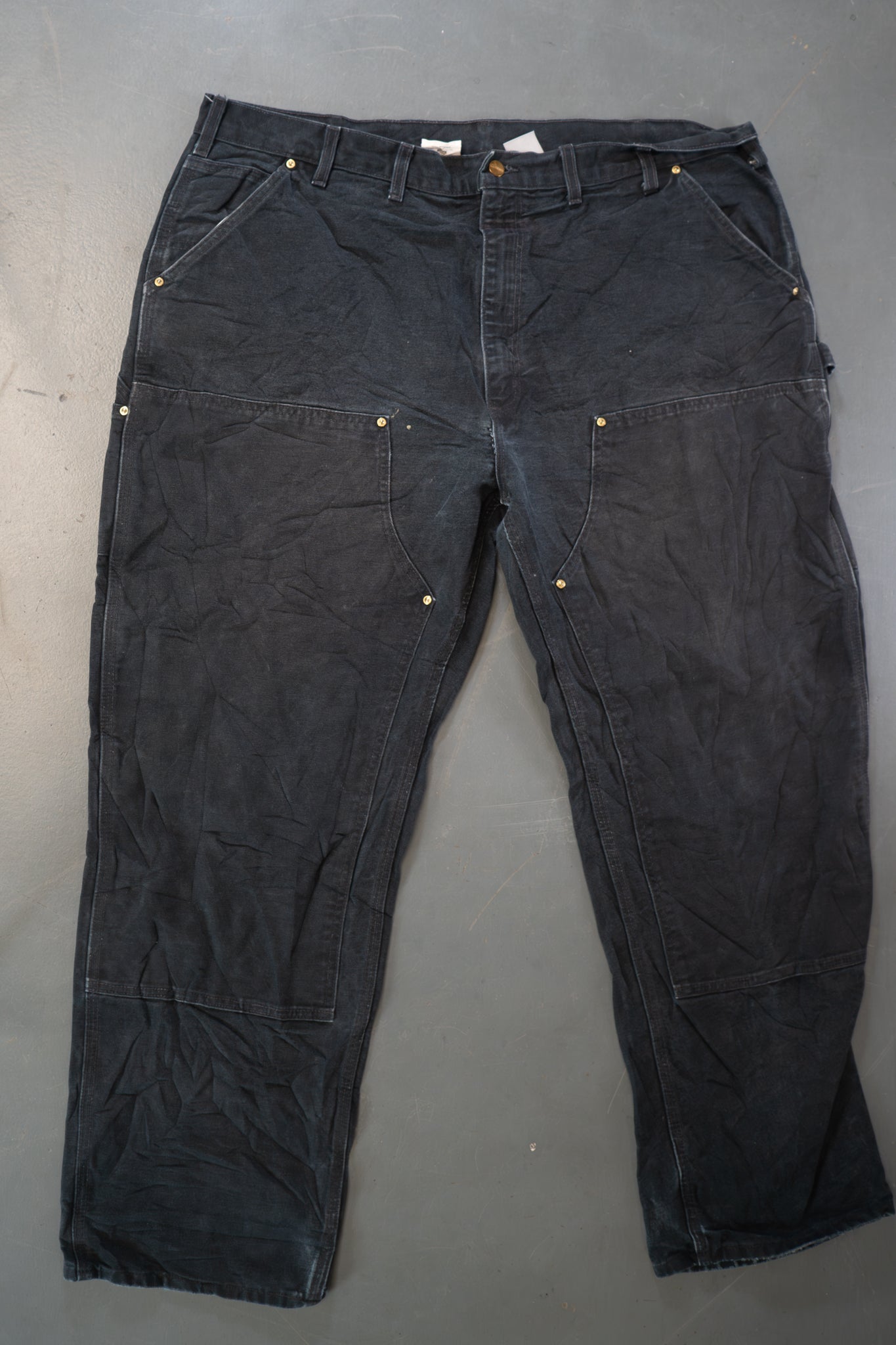 True Vintage Carhartt Carpenter Trousers - Double knee  – Black, w42,L31 Regular (1990s)