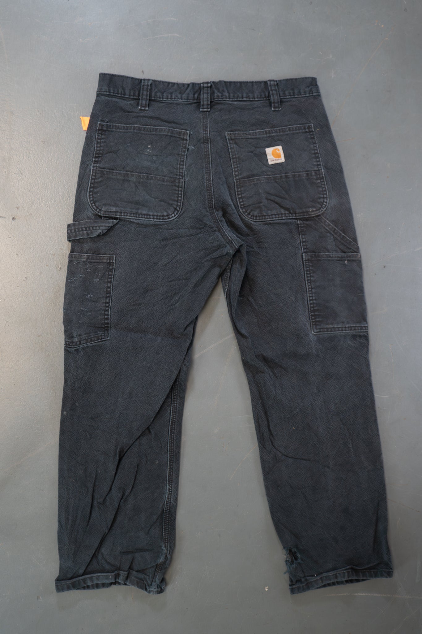 True Vintage Carhartt Carpenter Trousers - Double knee  - Double knee  – Black, w33,L27 Regular (1990s)