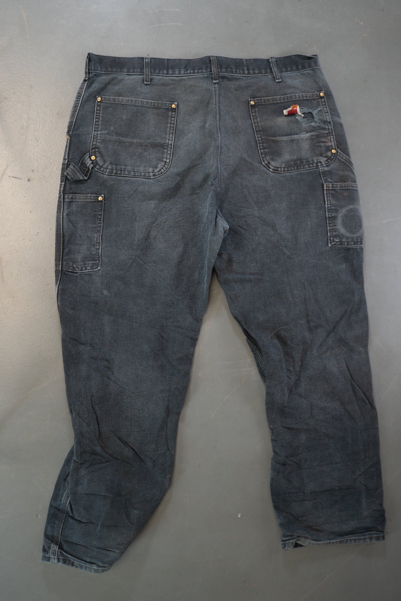 True Vintage Carhartt Carpenter Trousers - Double knee  – Black, w40,L30 Regular (1990s)