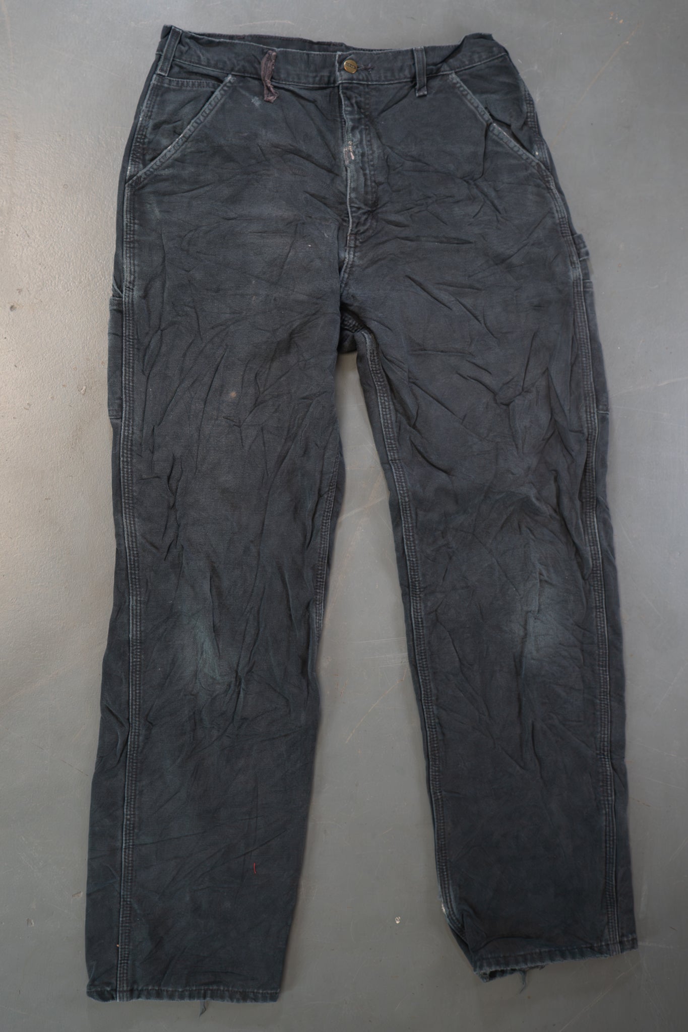 True Vintage Carhartt Carpenter Trousers – Black, w32,L32 Regular (1990s)