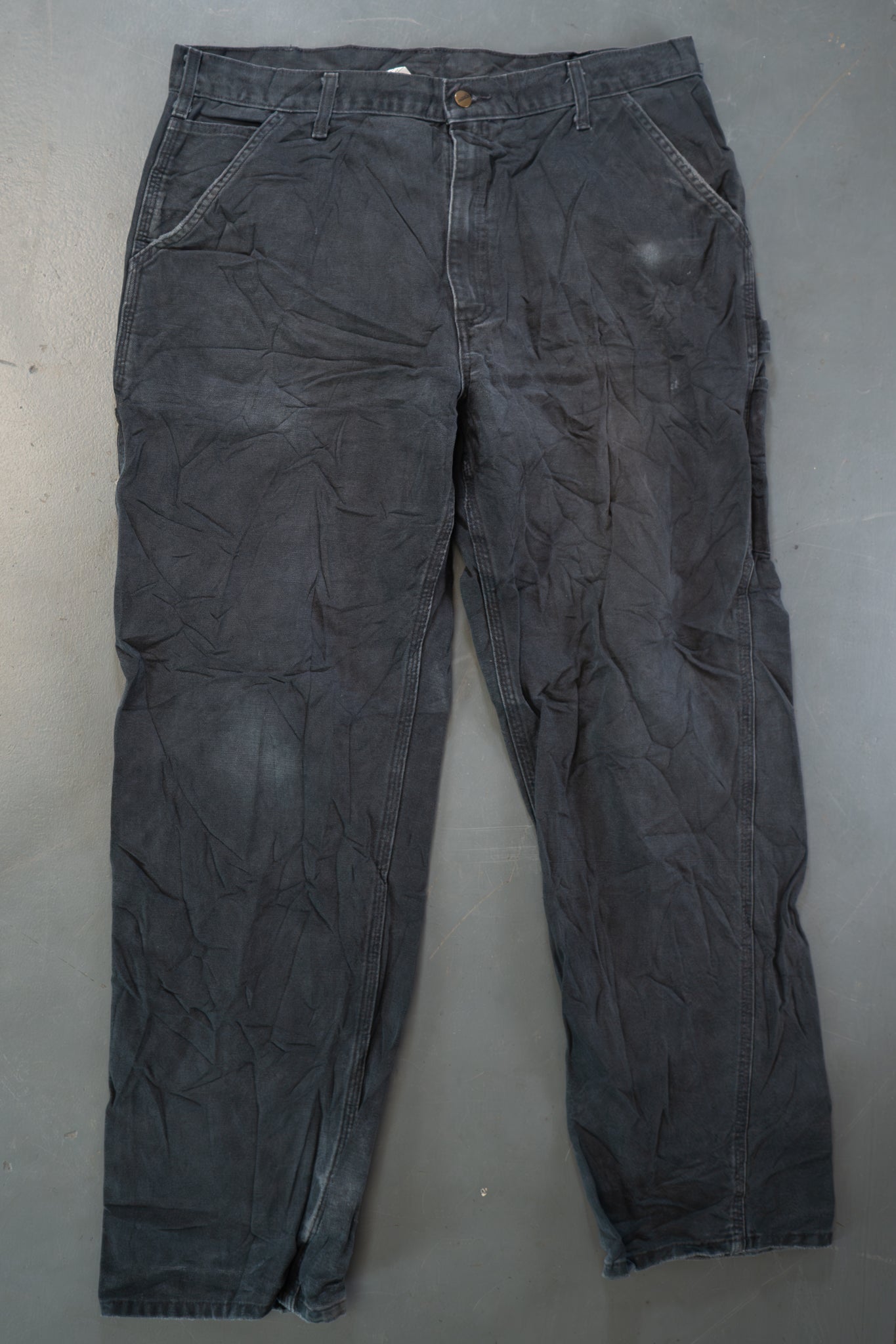 True Vintage Carhartt Carpenter Trousers – Black, w37,L31 Regular (1990s)