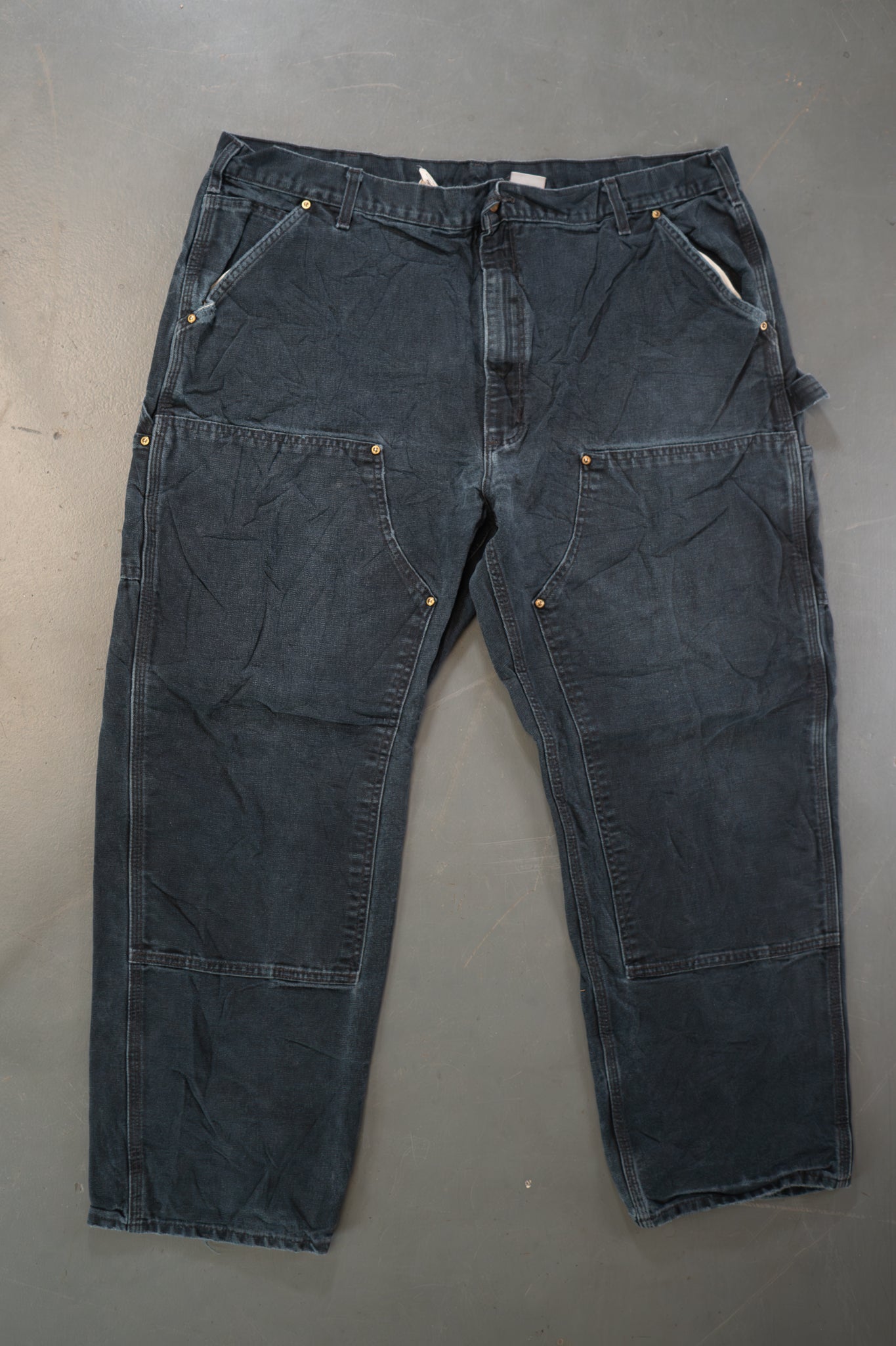 True Vintage Carhartt Carpenter Trousers - Double knee  – Black, w40,L28 Regular (1990s)