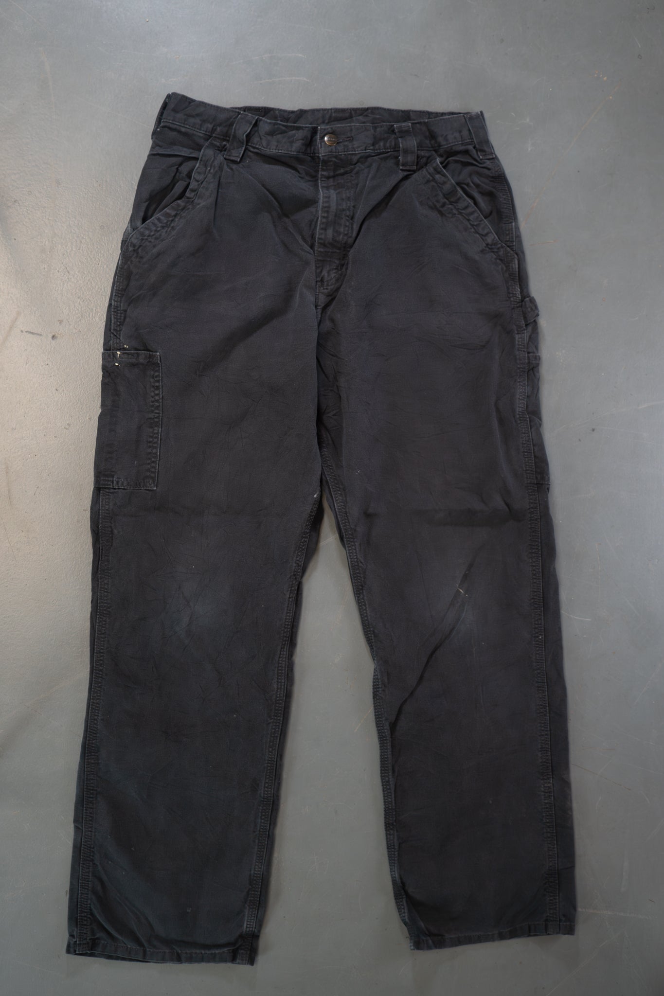 True Vintage Carhartt Carpenter Trousers – Black, w34,L30 Regular (1990s)