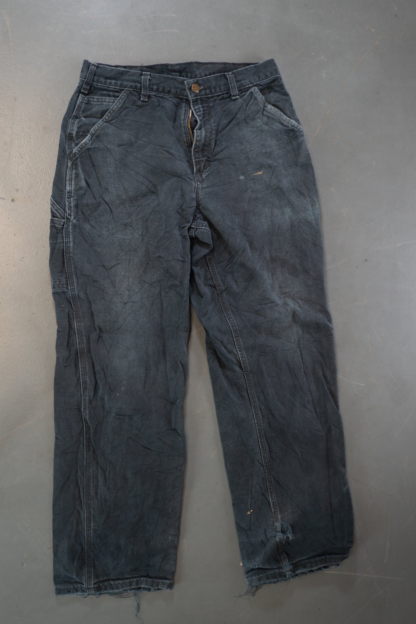 True Vintage Carhartt Carpenter Trousers – Black, w30,L30 Regular (1990s)