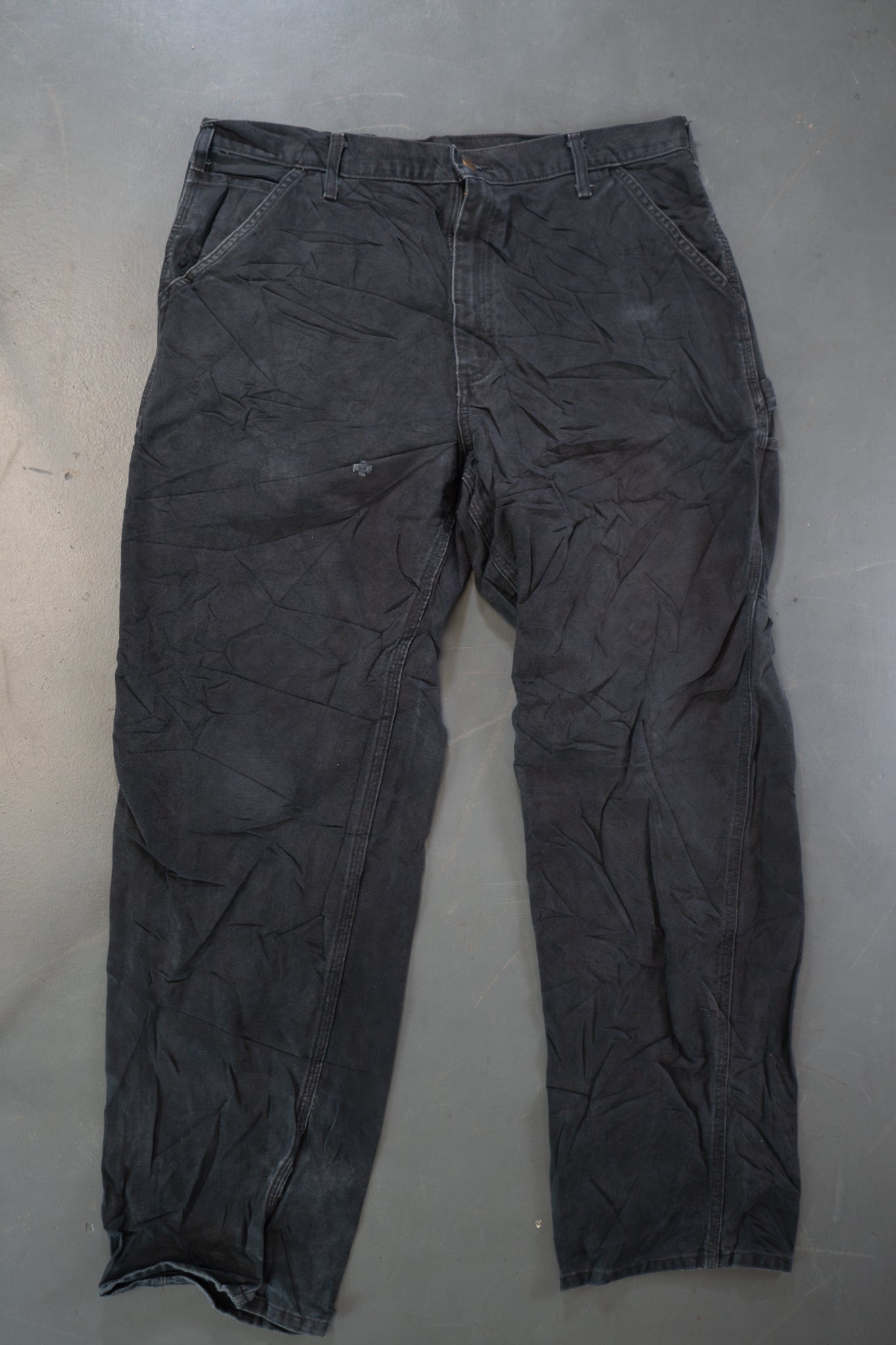 True Vintage Carhartt Carpenter Trousers – Black, w38,L31 Regular (1990s)