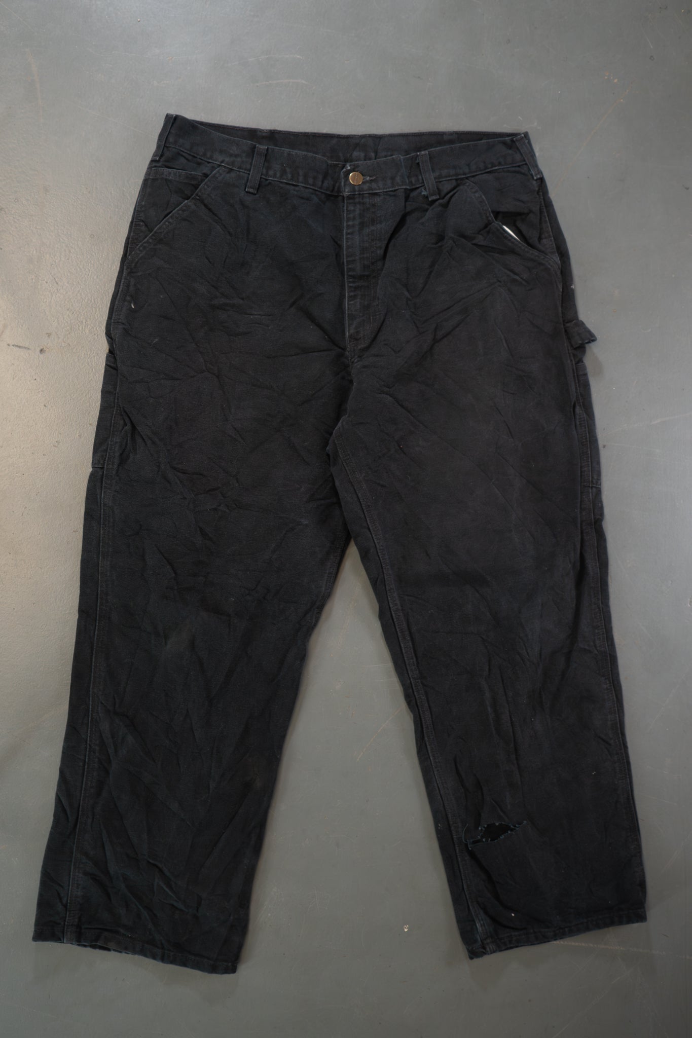 True Vintage Carhartt Carpenter Trousers – Black, w36,L28 Regular (1990s)