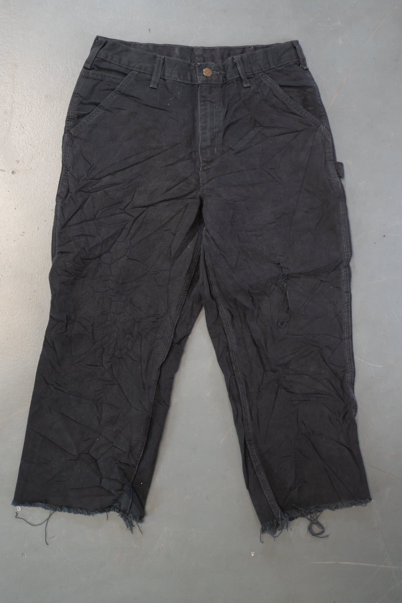 True Vintage Carhartt Carpenter Trousers – Black, w30,L24 Regular (1990s)