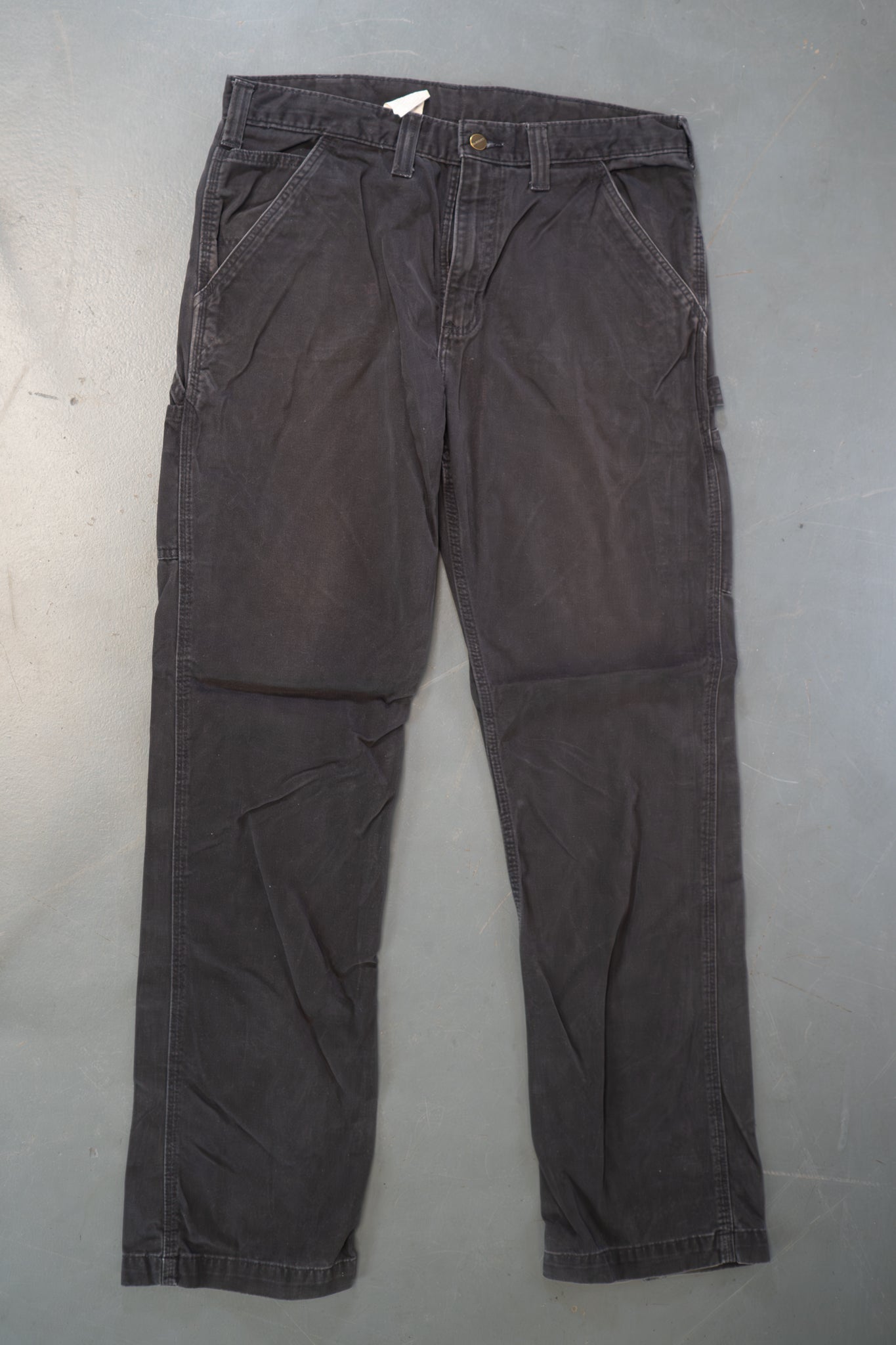 True Vintage Carhartt Carpenter Trousers – Black, w35,L33 Regular (1990s)
