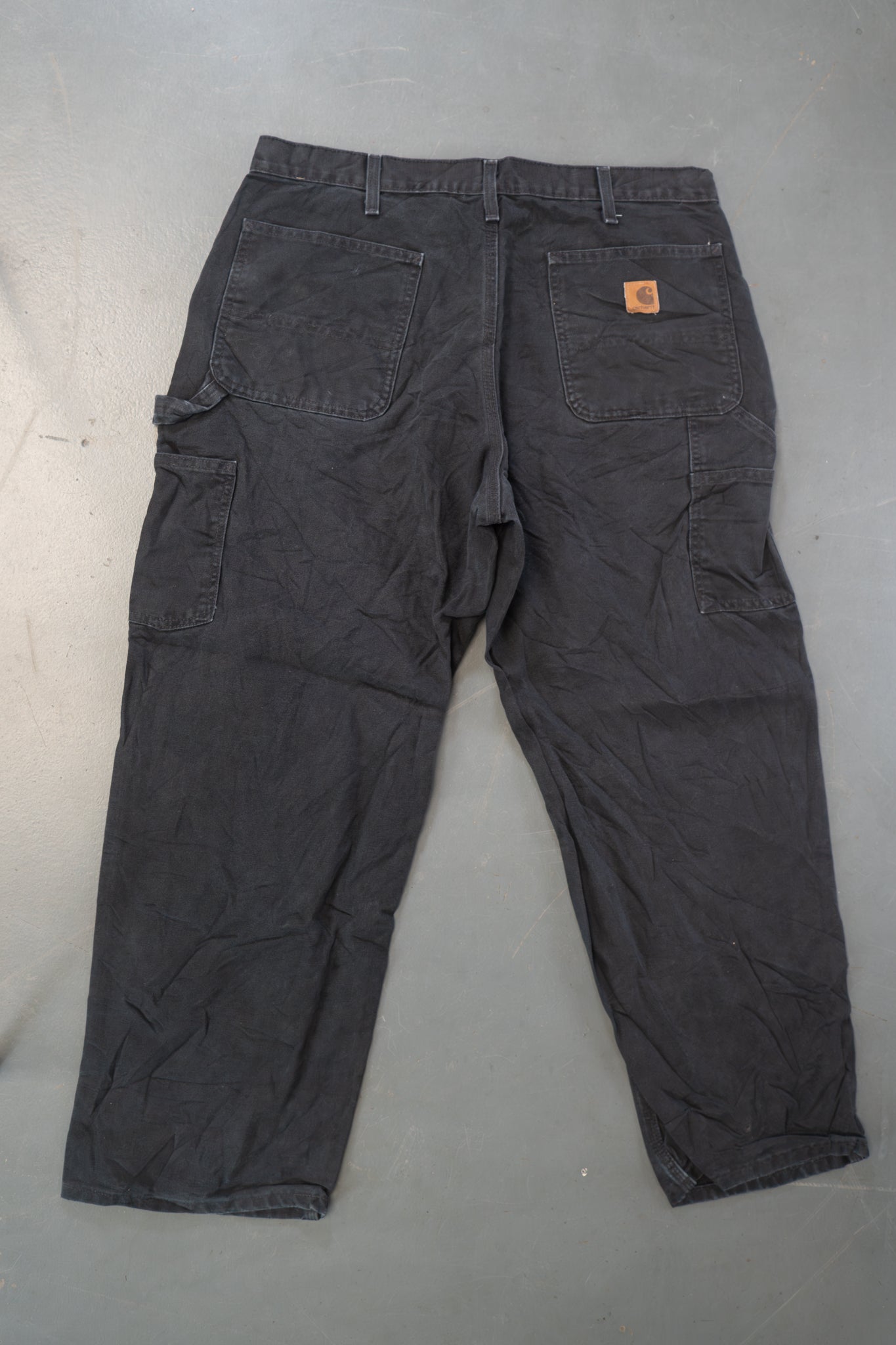 True Vintage Carhartt Carpenter Trousers – Black, w35,L28 Regular (1990s)