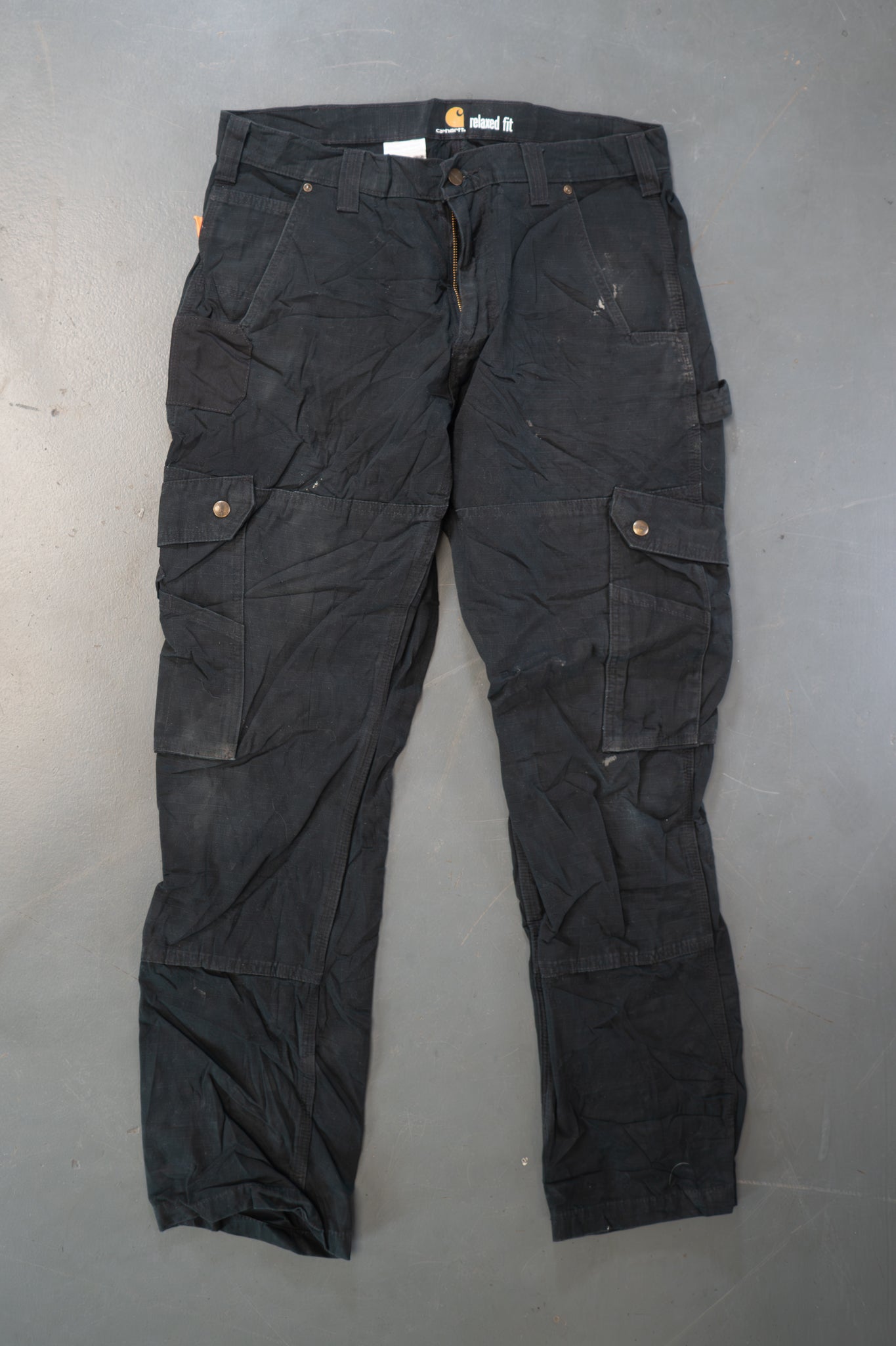 True Vintage Carhartt Carpenter Trousers – Black, w34,L31 Regular (1990s)