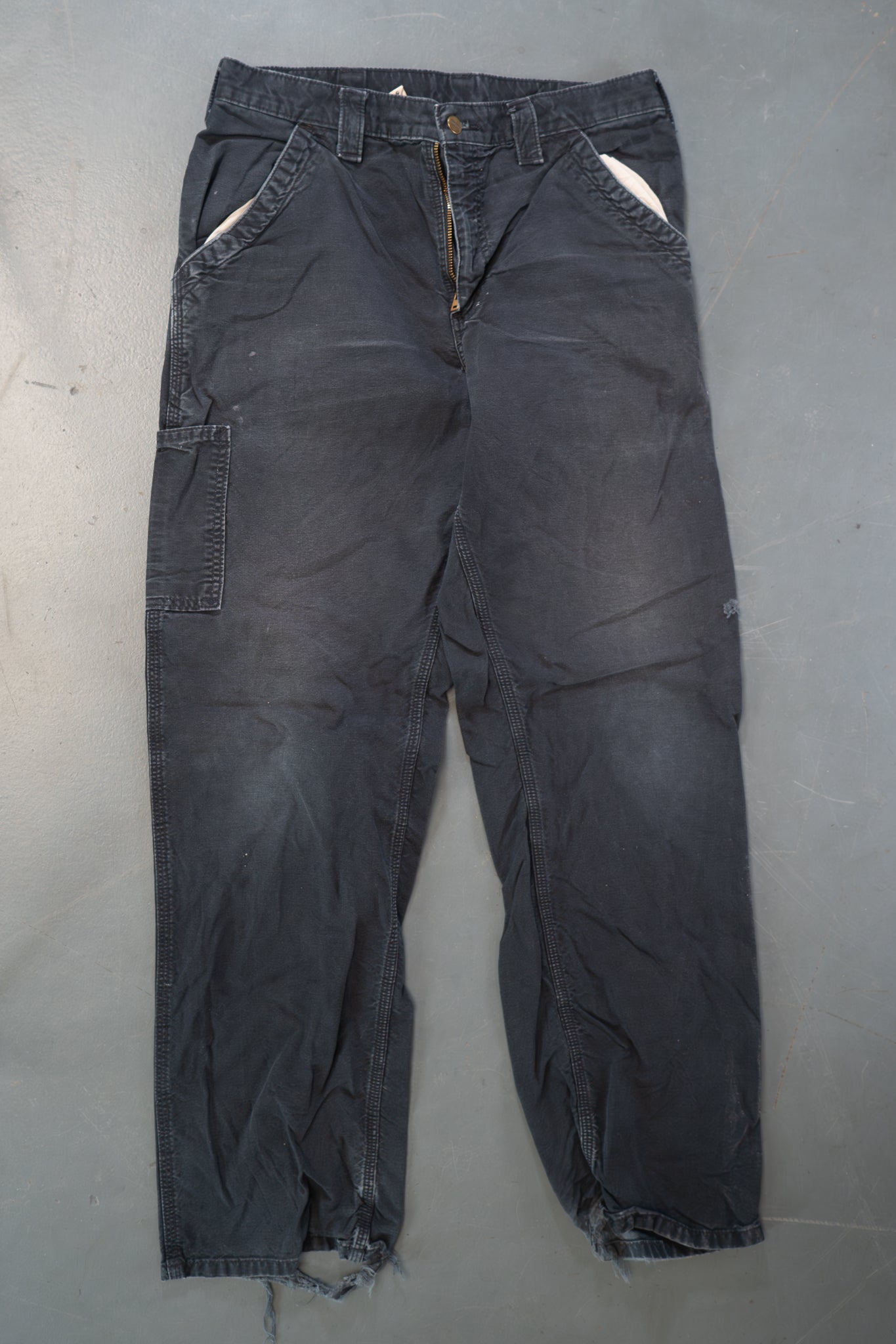 True Vintage Carhartt Carpenter Trousers – Black, w32,L30 Regular (1990s)