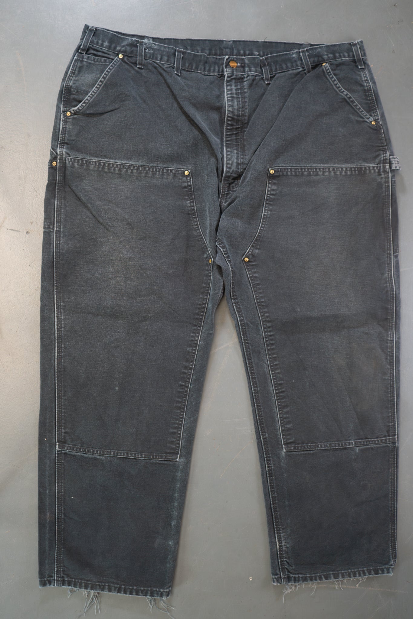 True Vintage Carhartt Carpenter Trousers - Double knee  – Black, w46,L31 Regular (1990s)