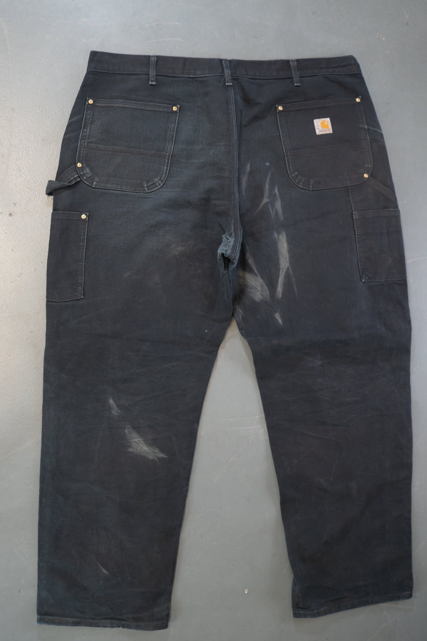 True Vintage Carhartt Carpenter Trousers - Double knee  – Black, w41,L29 Regular (1990s)