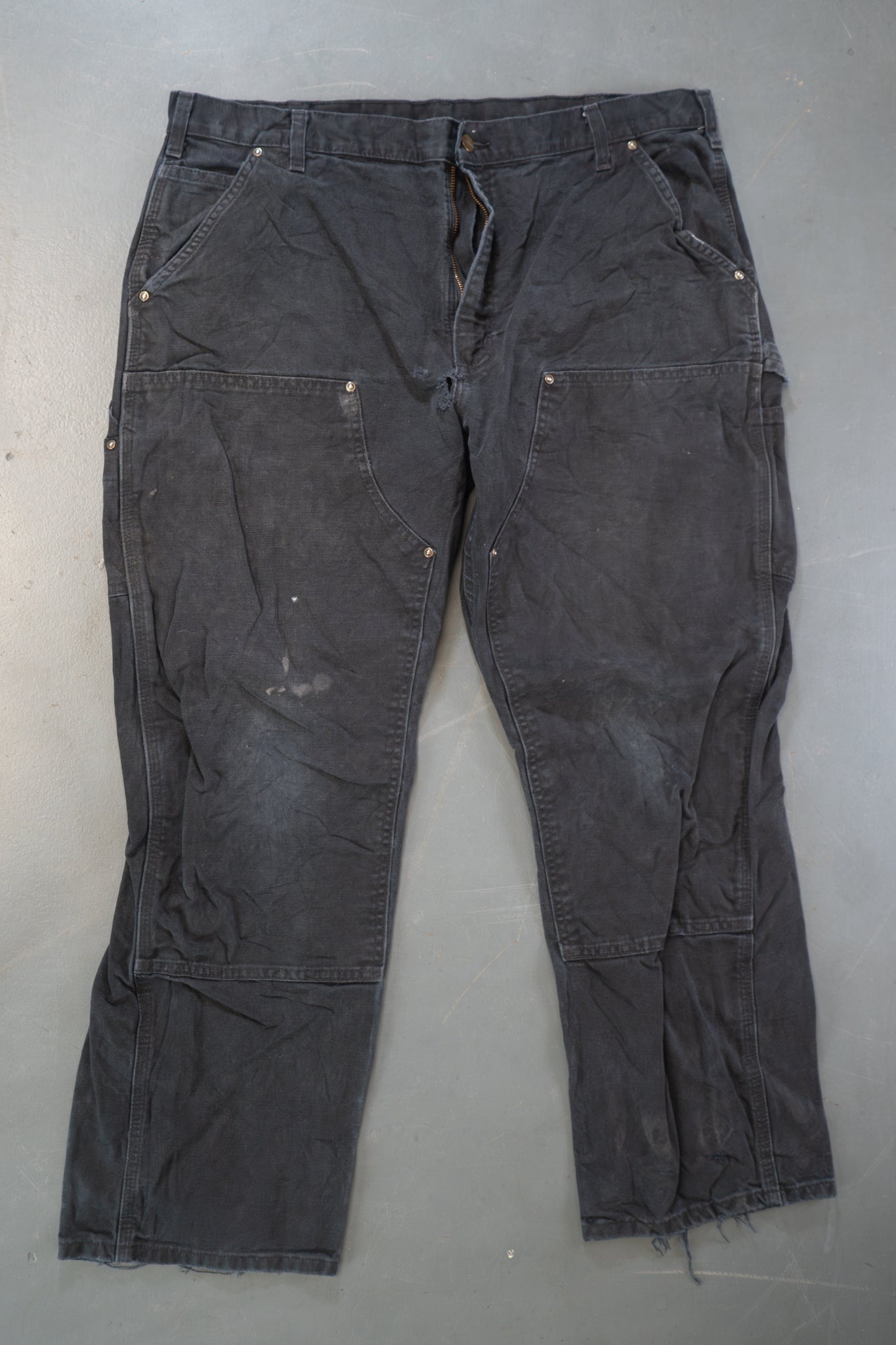 True Vintage Carhartt Carpenter Trousers - Double knee  – Black, w40,L29 Regular (1990s)