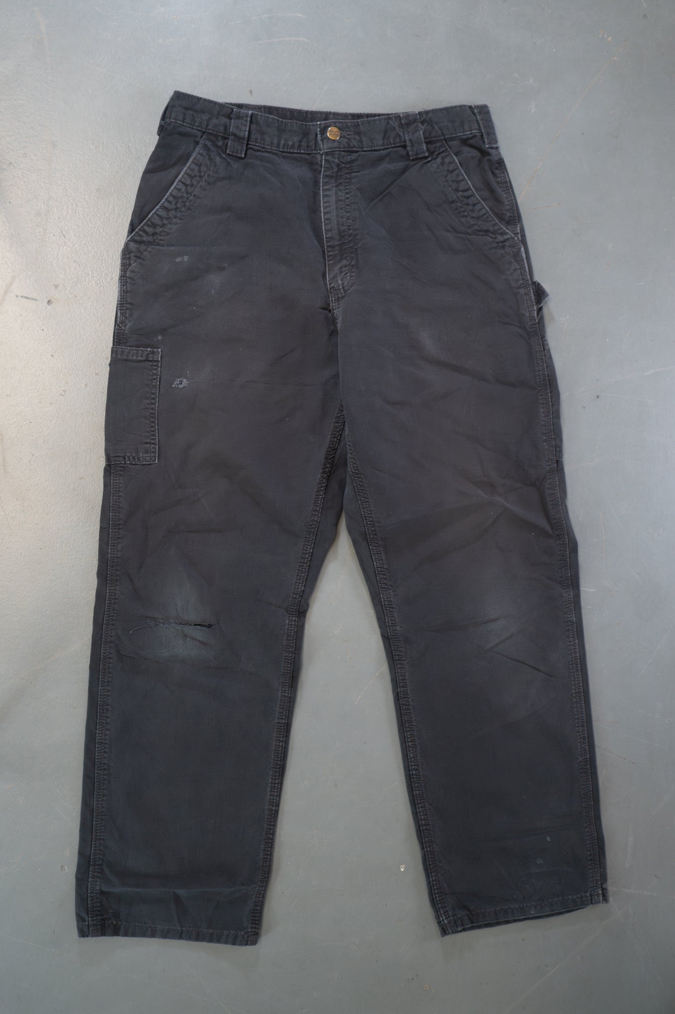 True Vintage Carhartt Carpenter Trousers – Black, w34,L28 Regular (1990s)