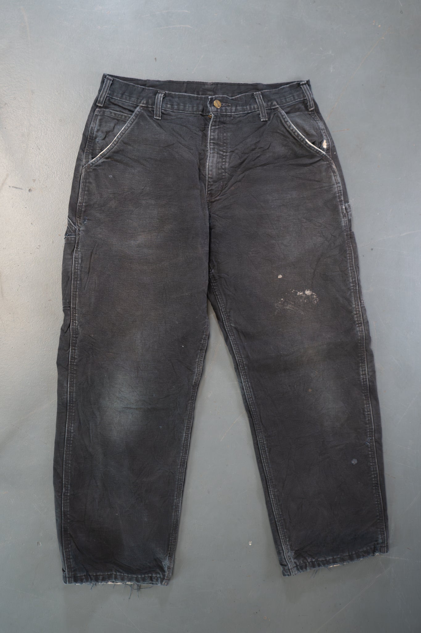 True Vintage Carhartt Carpenter Trousers – Black, w32,L30 Regular (1990s)