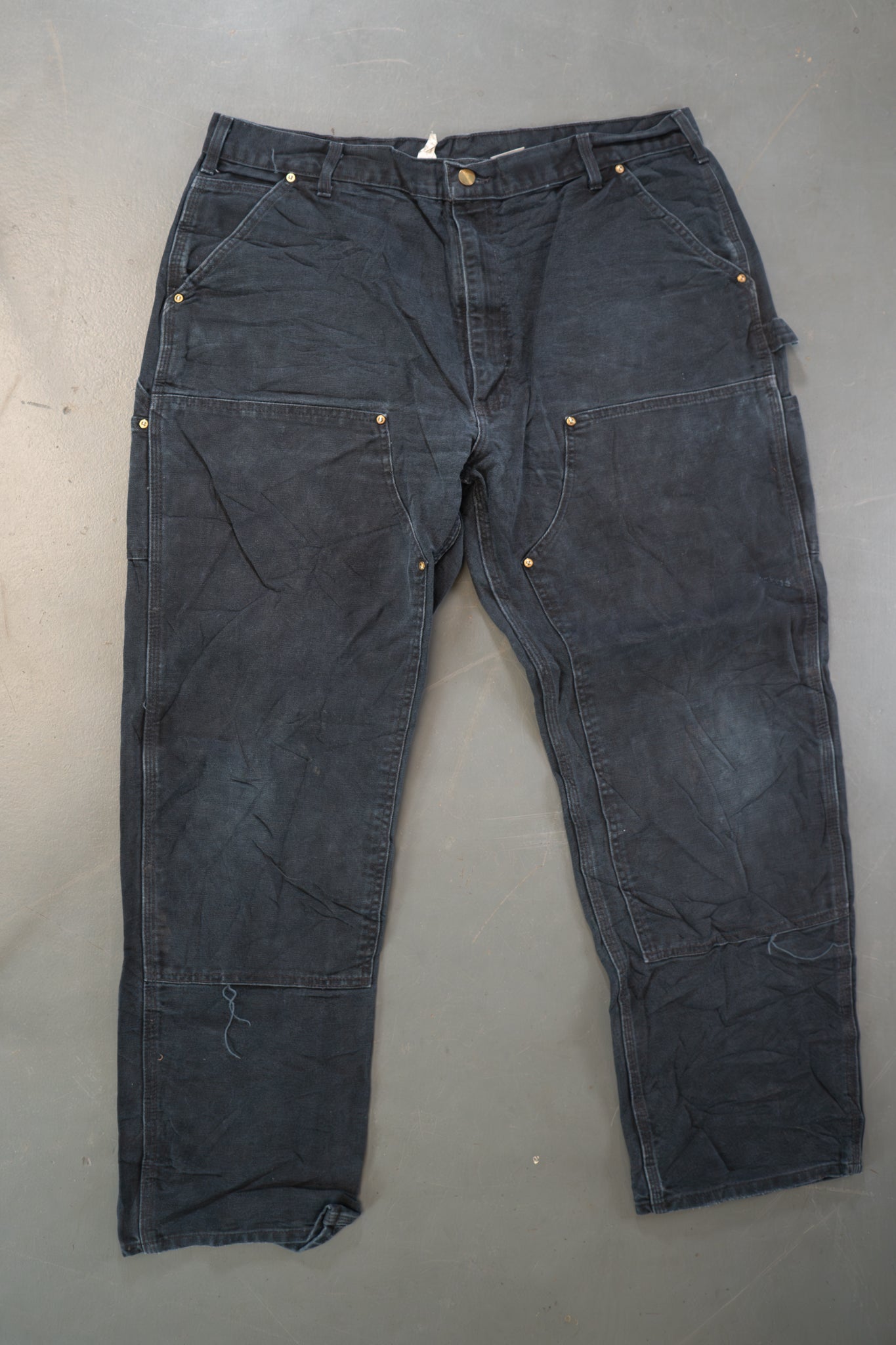 True Vintage Carhartt Carpenter Trousers - Double knee  – Black, w33,L29 Regular (1990s)