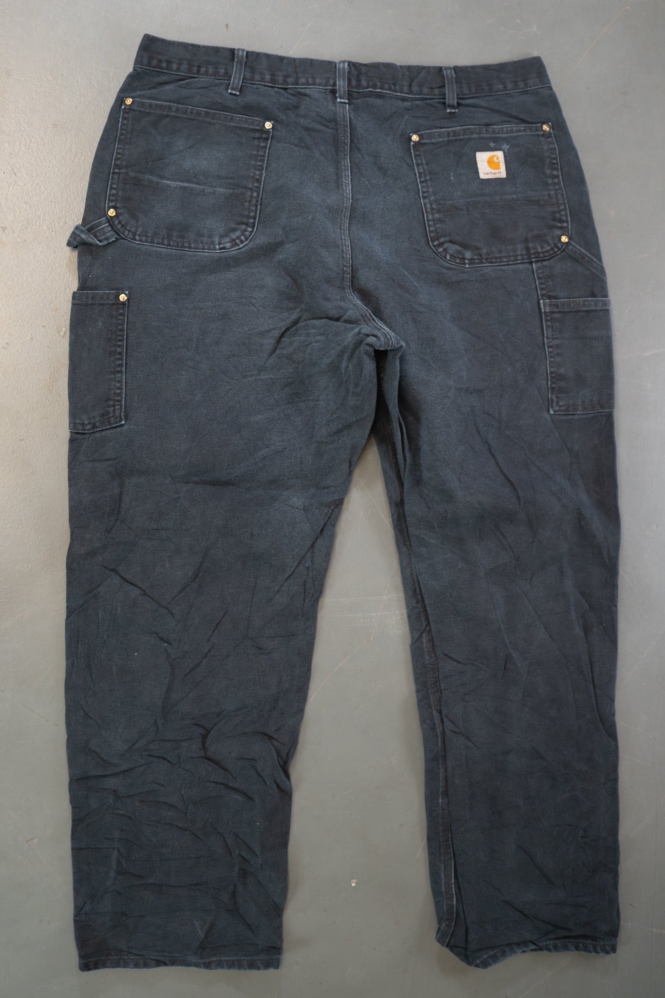 True Vintage Carhartt Carpenter Trousers - Double knee  – Black, w33,L29 Regular (1990s)