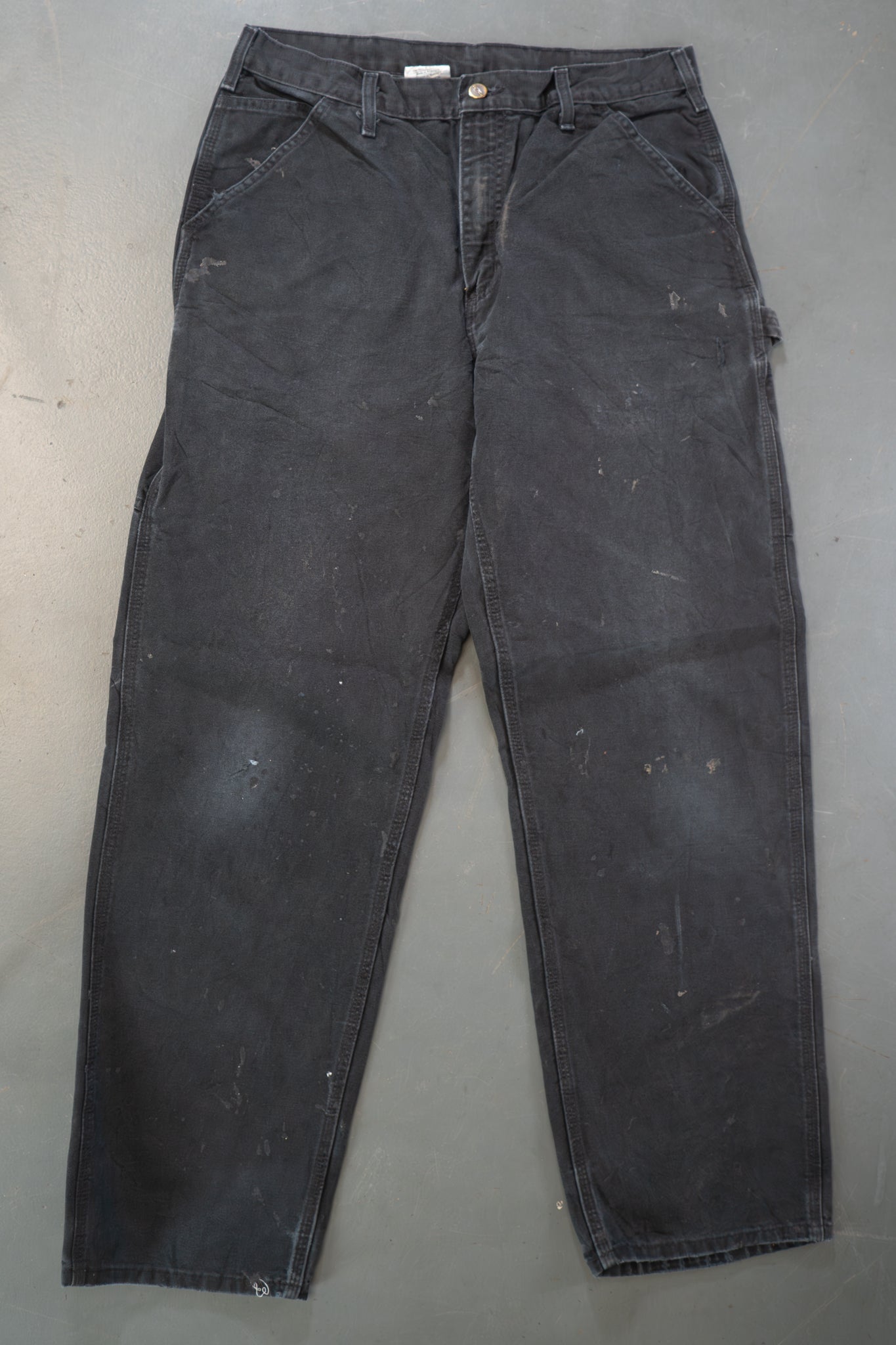 True Vintage Carhartt Carpenter Trousers – Black, w34,L29 Regular (1990s)