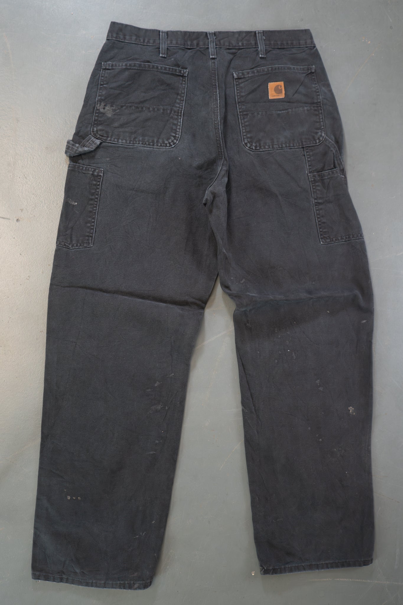 True Vintage Carhartt Carpenter Trousers – Black, w34,L29 Regular (1990s)