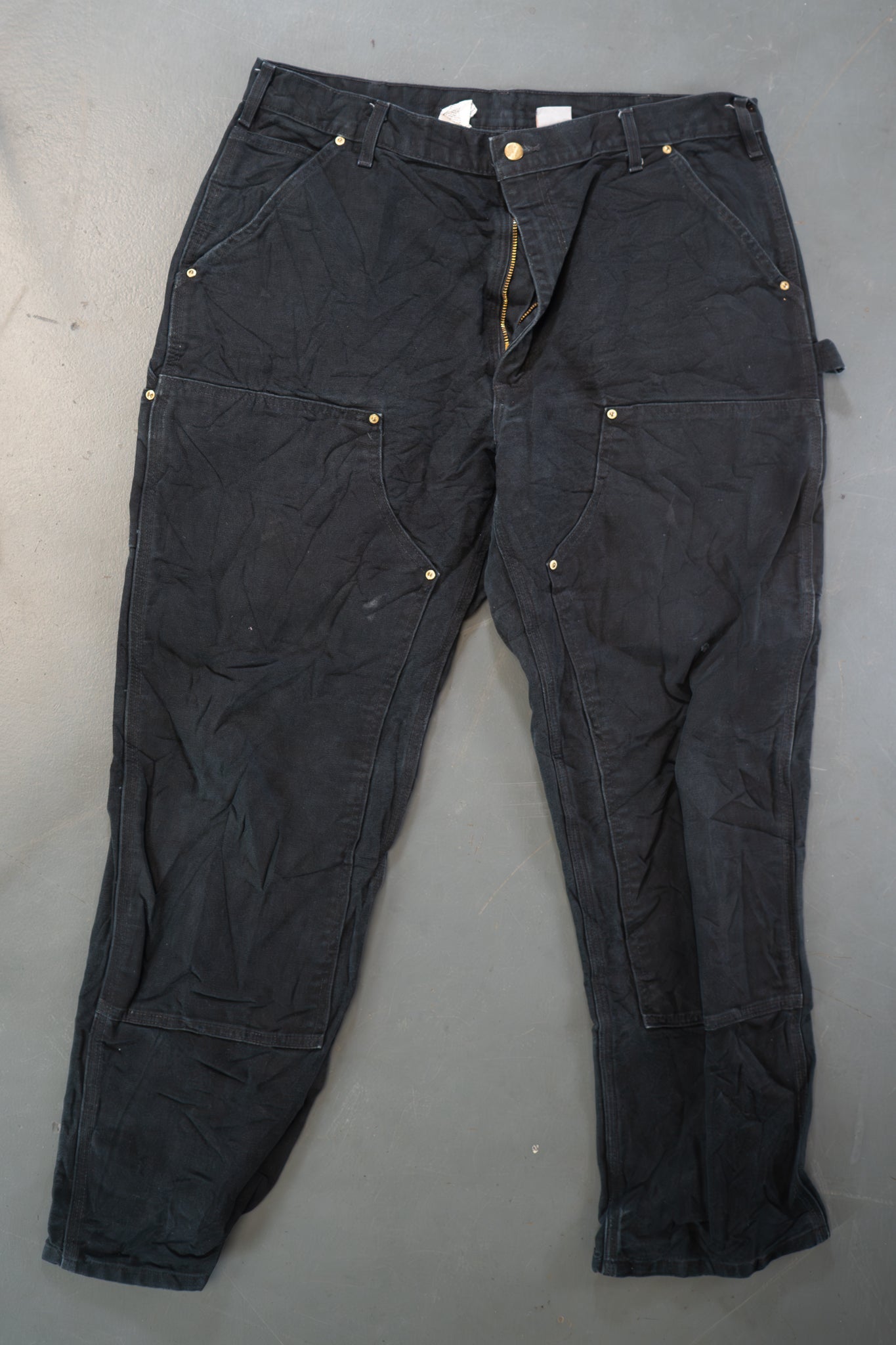 True Vintage Carhartt Carpenter Trousers - Double knee – Black, w36,L29 Regular (1990s)
