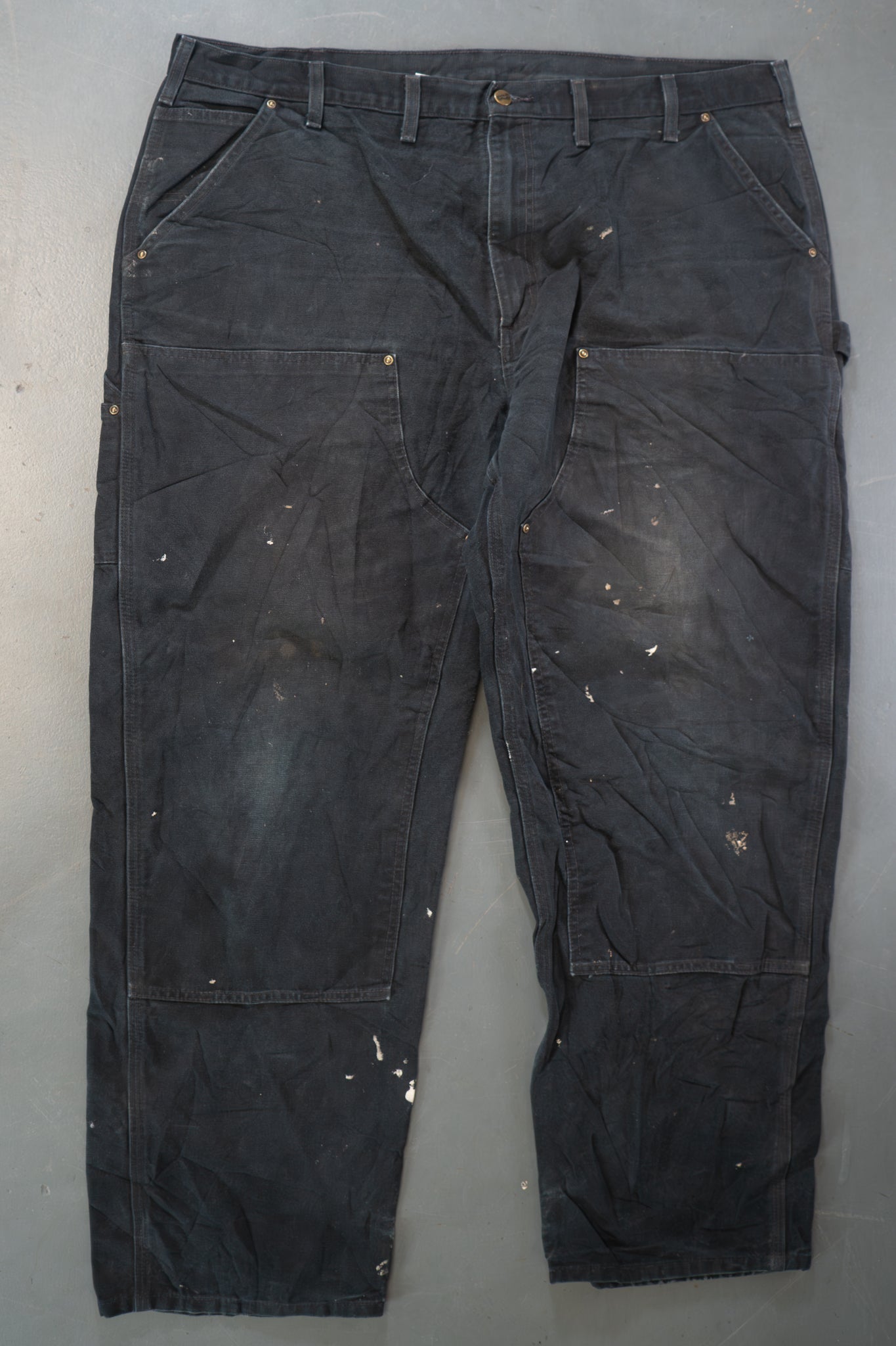 True Vintage Carhartt Carpenter Trousers - Double knee – Black, w44,L31 Regular (1990s)