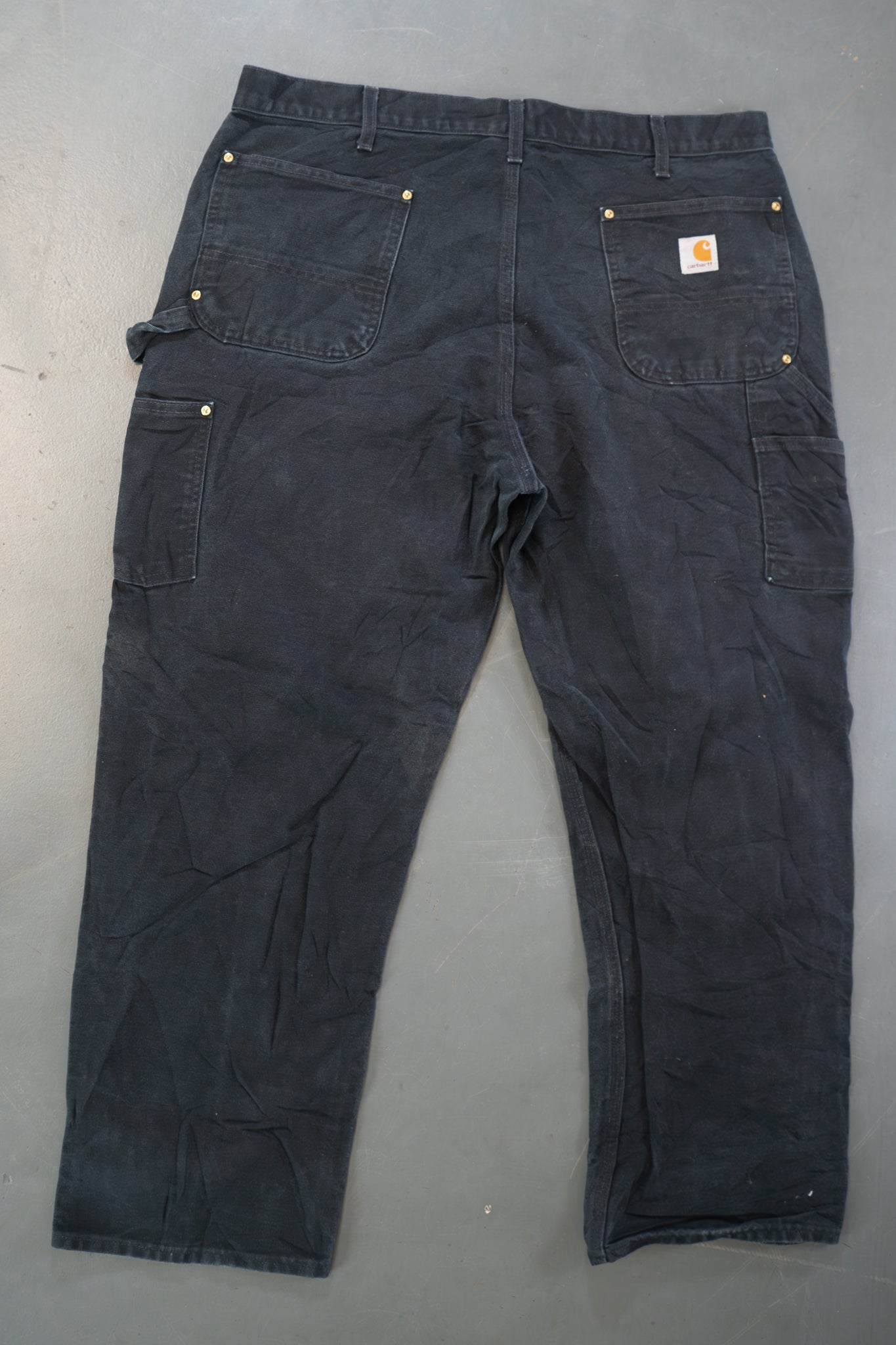 True Vintage Carhartt Carpenter Trousers - Double knee  – Black, w39,L29 Regular (1990s)