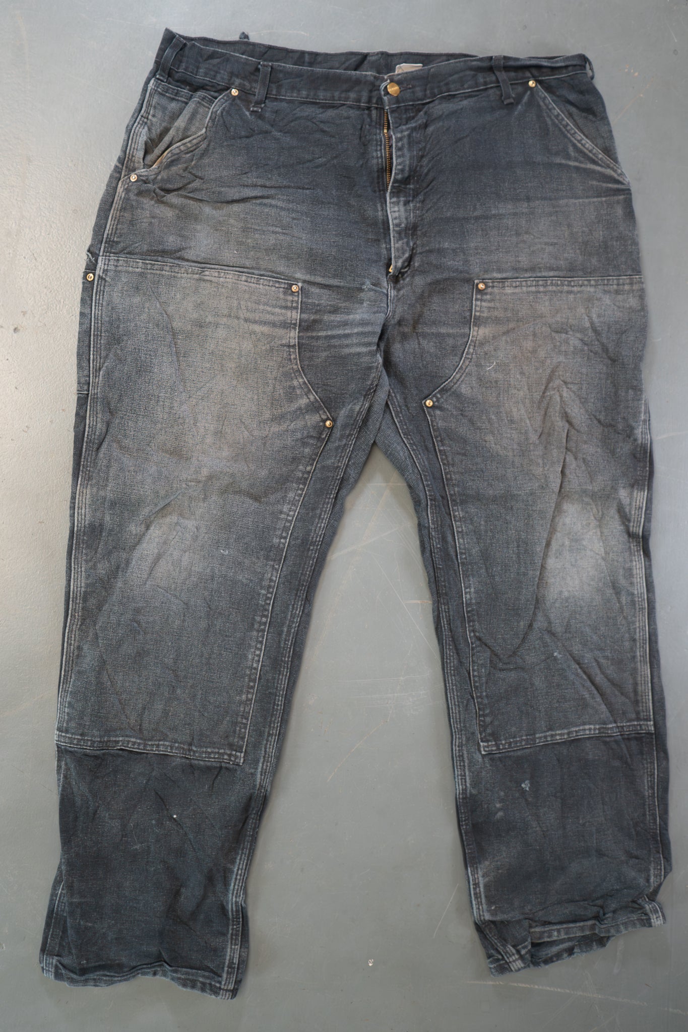 True Vintage Carhartt Carpenter Trousers - Double knee  – Black, w40,L31 Regular (1990s)