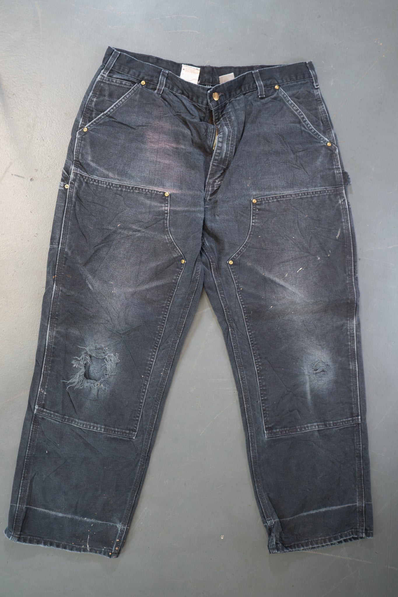 True Vintage Carhartt Carpenter Trousers - Double knee – Black, w36,L28 Regular (1990s)