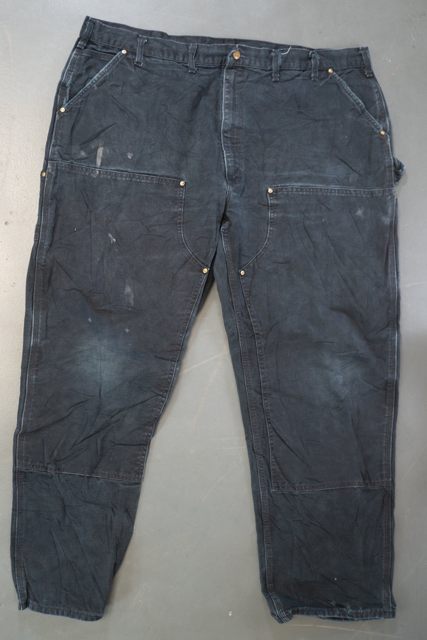 True Vintage Carhartt Carpenter Trousers – Black, w44,L31 Regular (1990s)