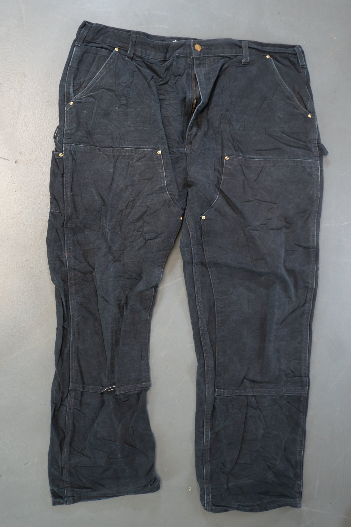 True Vintage Carhartt Carpenter Trousers - Double knee  – Black, w42,L30 Regular (1990s)