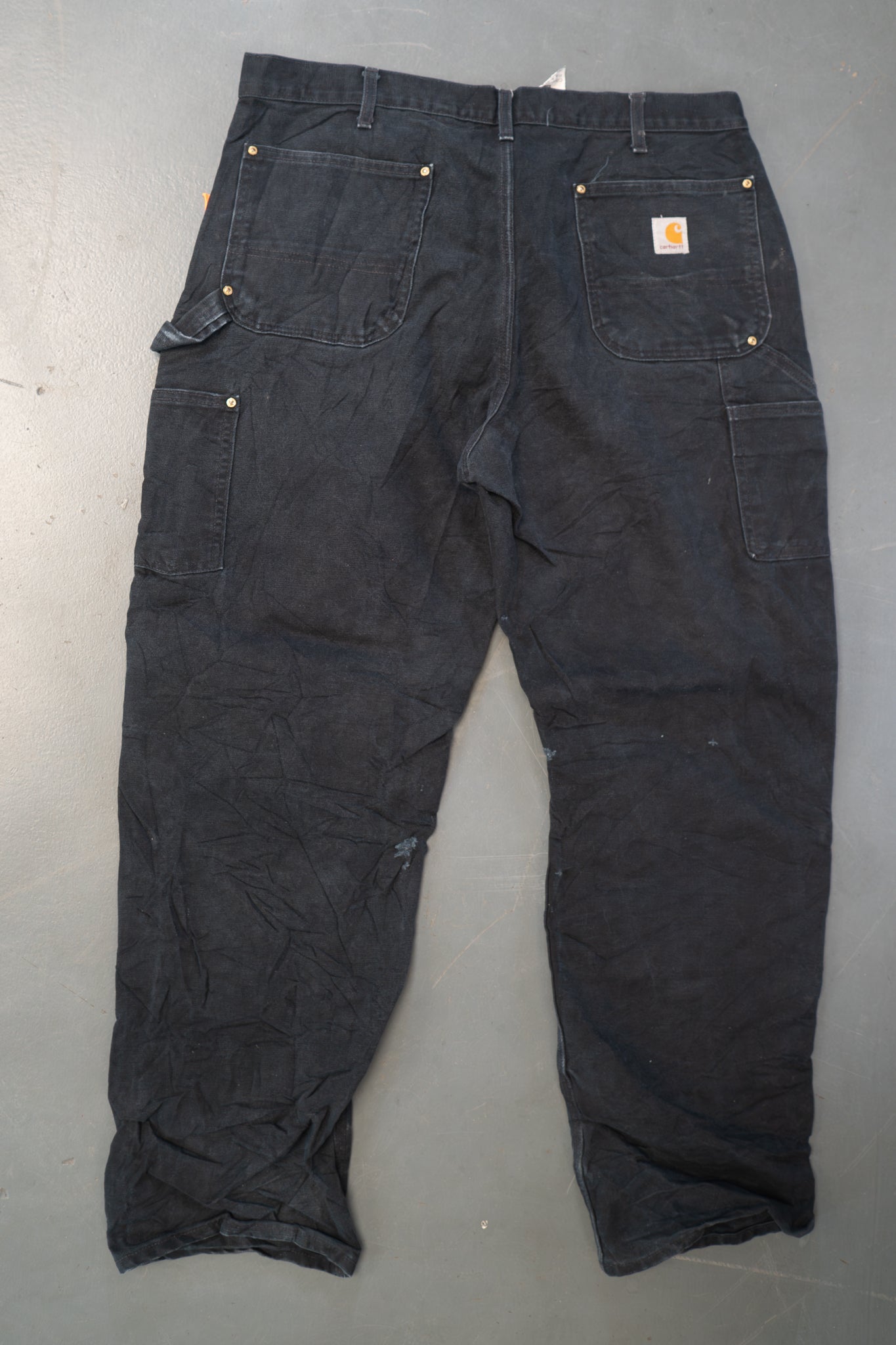True Vintage Carhartt Carpenter Trousers - Double knee – Black, w36,L29 Regular (1990s)